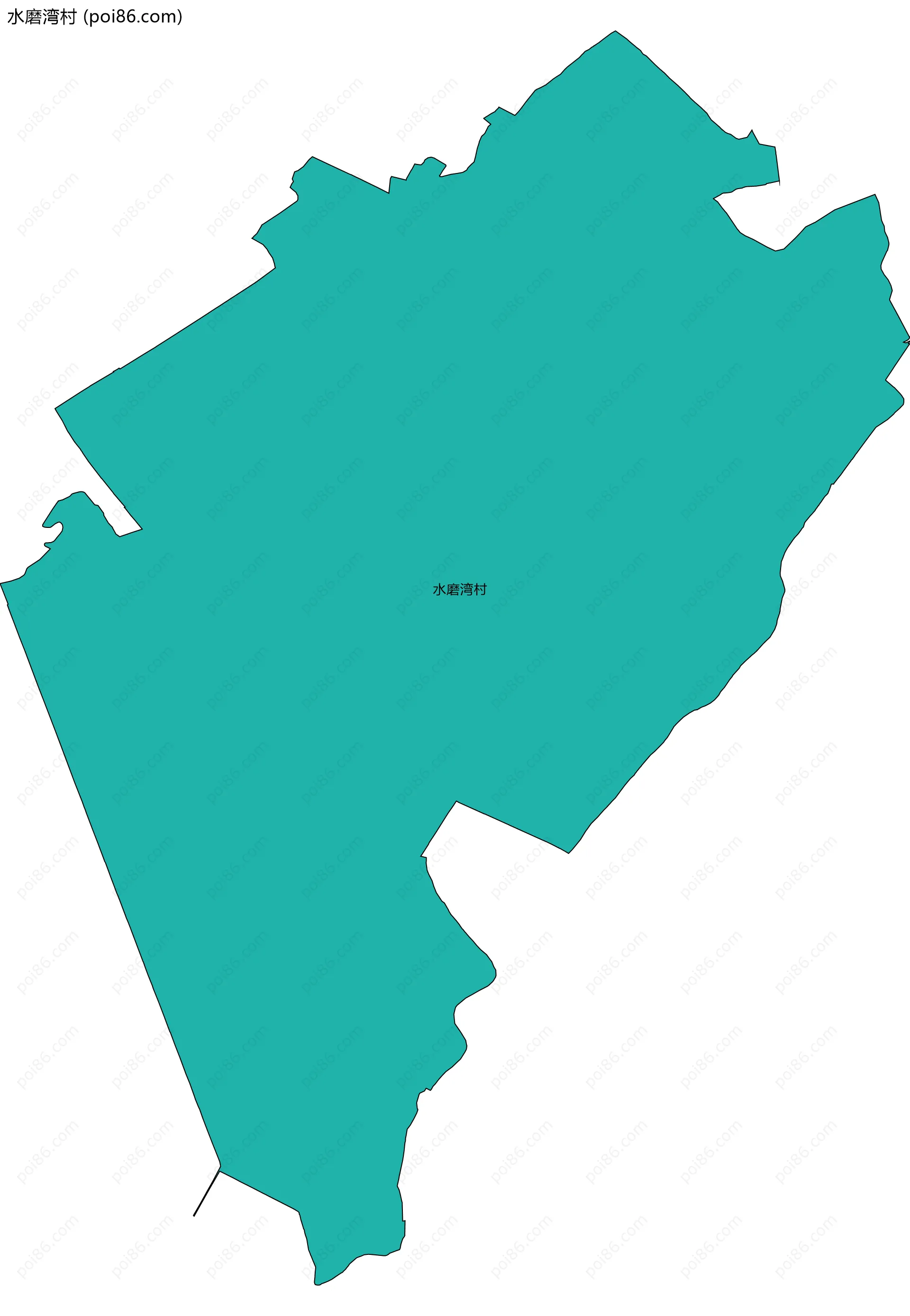 水磨湾村边界地图