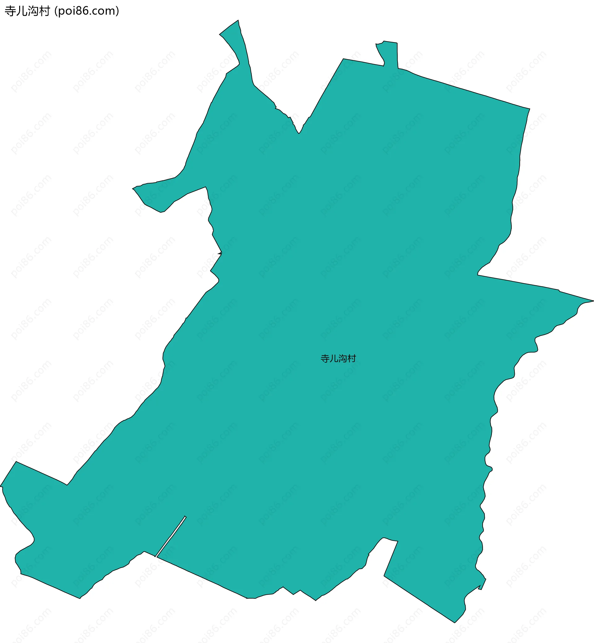 寺儿沟村边界地图