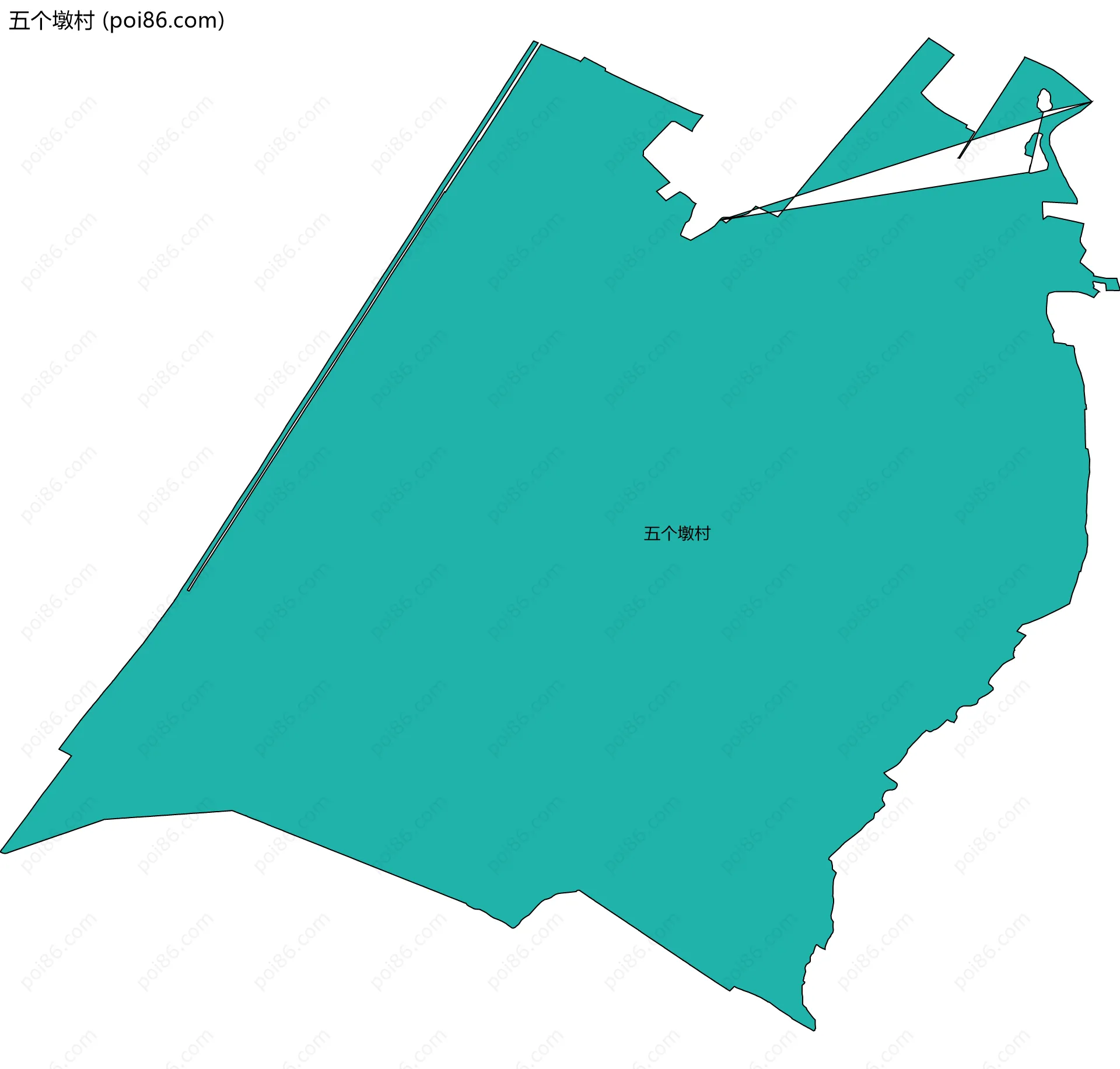五个墩村边界地图