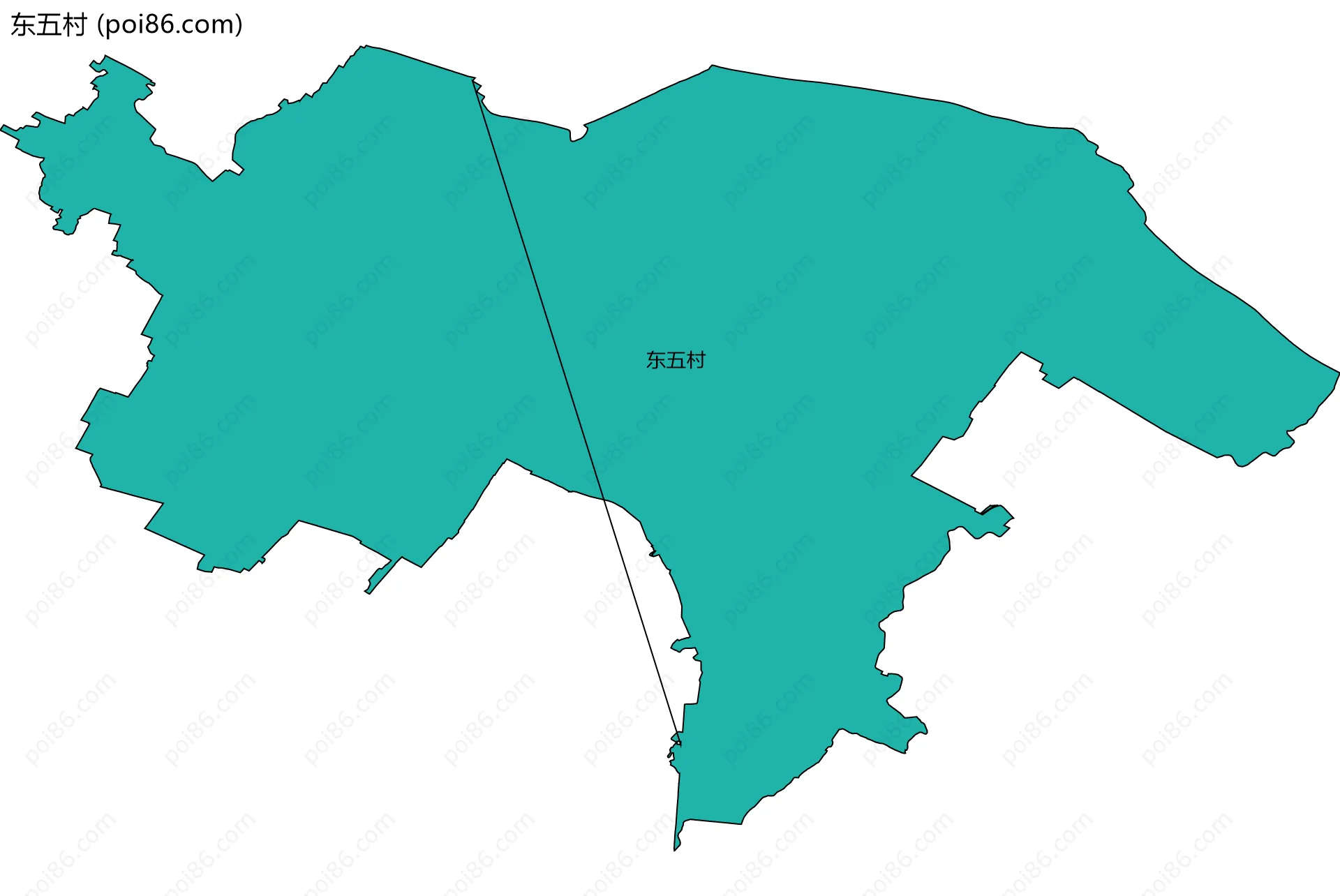 东五村边界地图