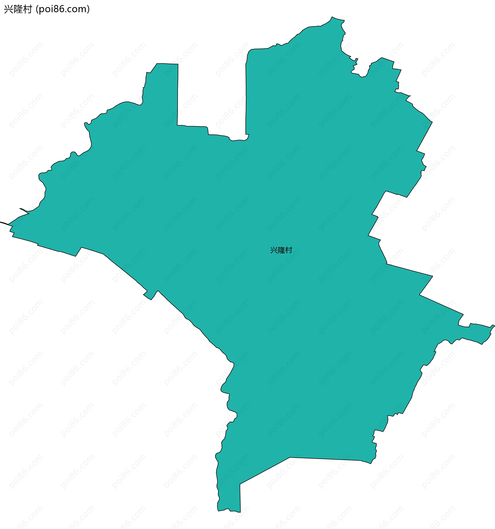 兴隆村边界地图