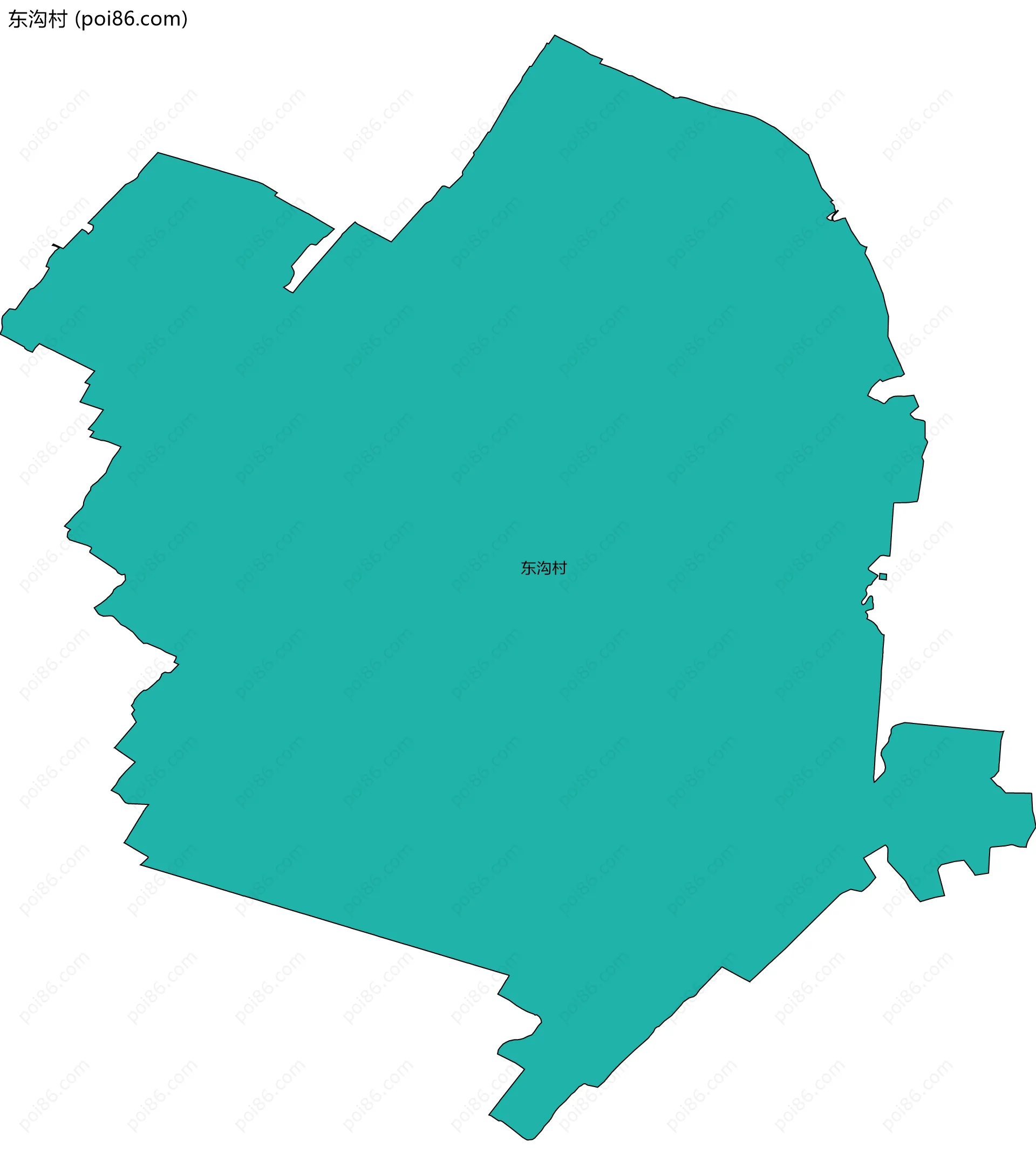 东沟村边界地图