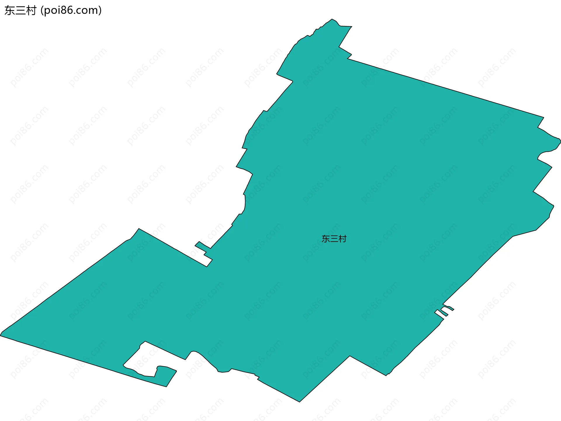 东三村边界地图