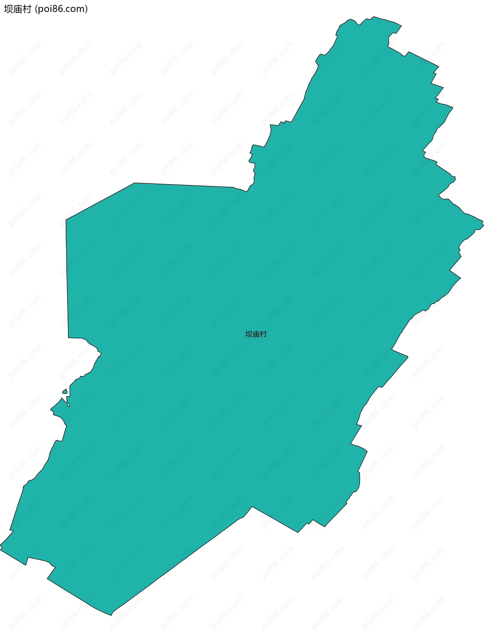 坝庙村边界地图