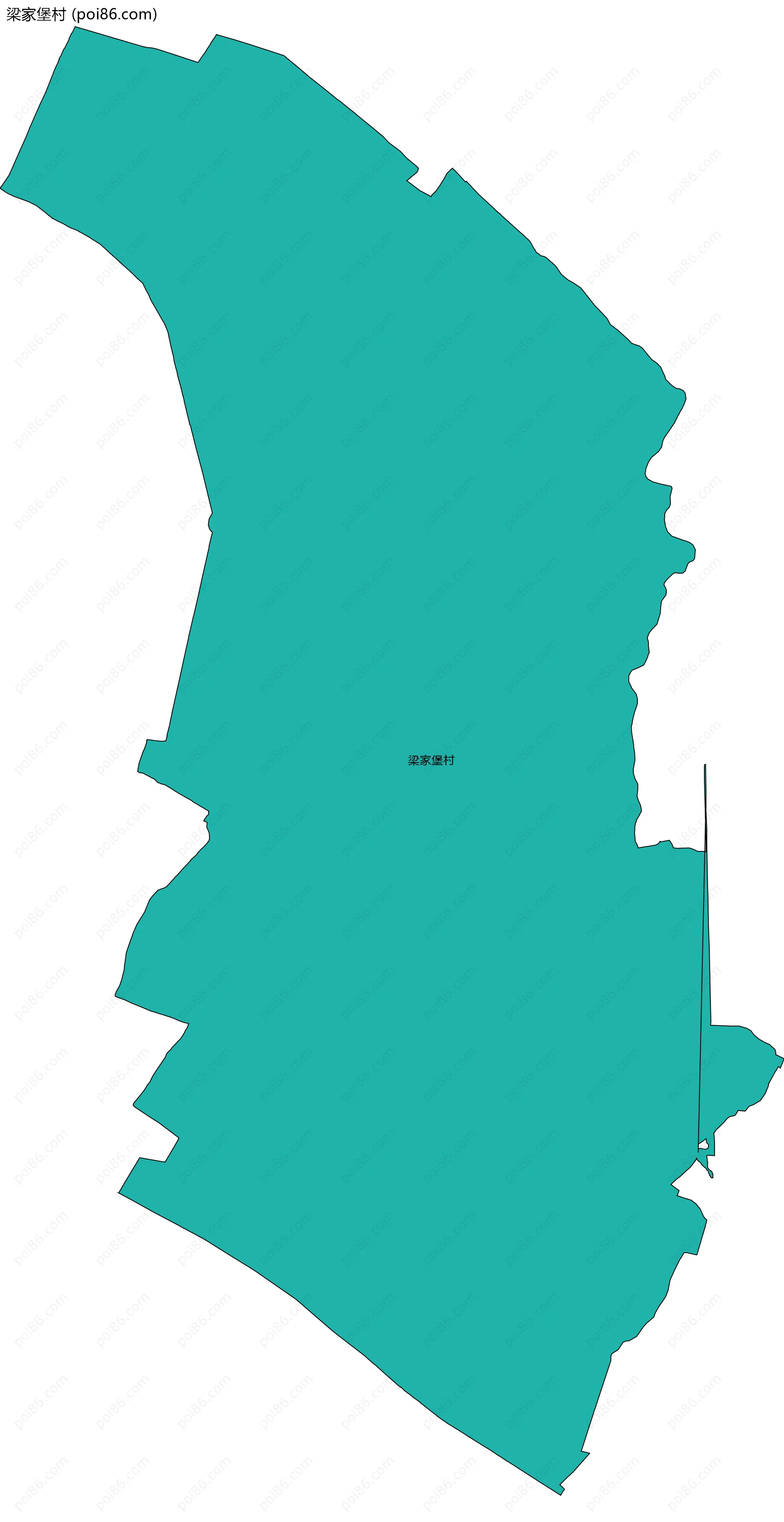 梁家堡村边界地图