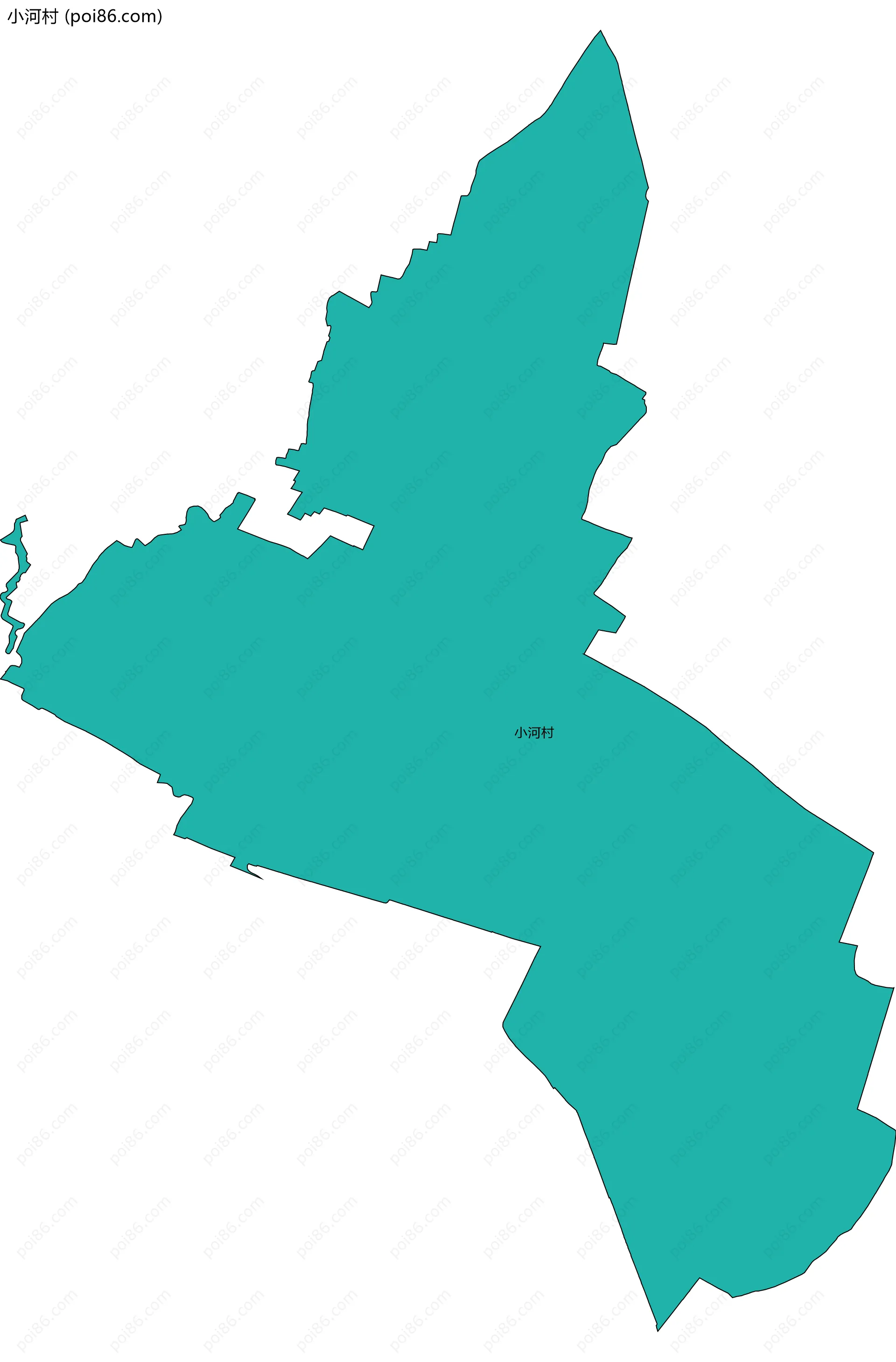 小河村边界地图