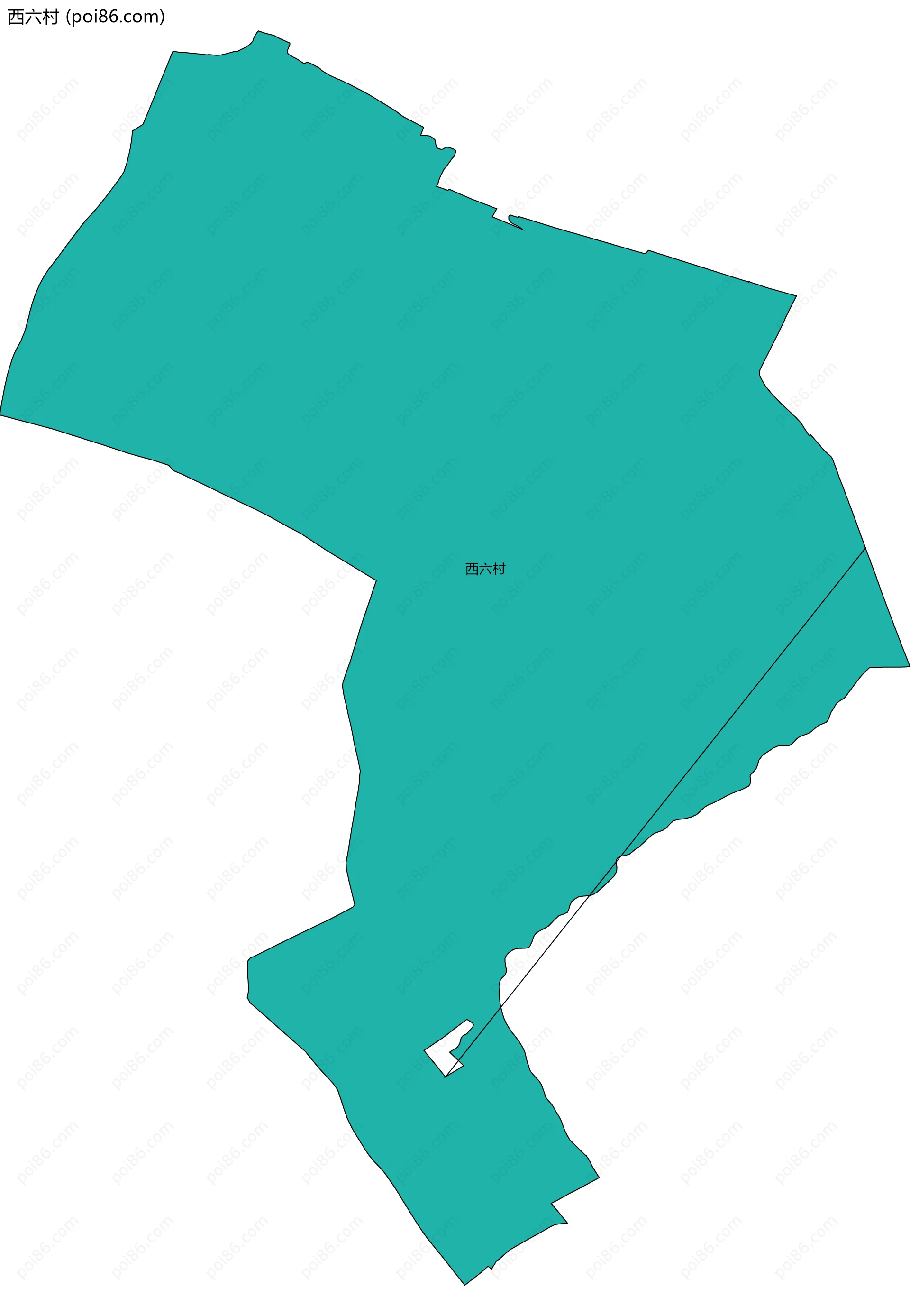 西六村边界地图