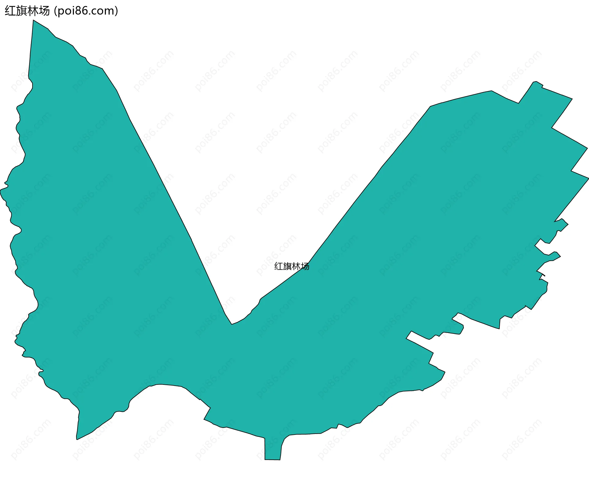 红旗林场边界地图