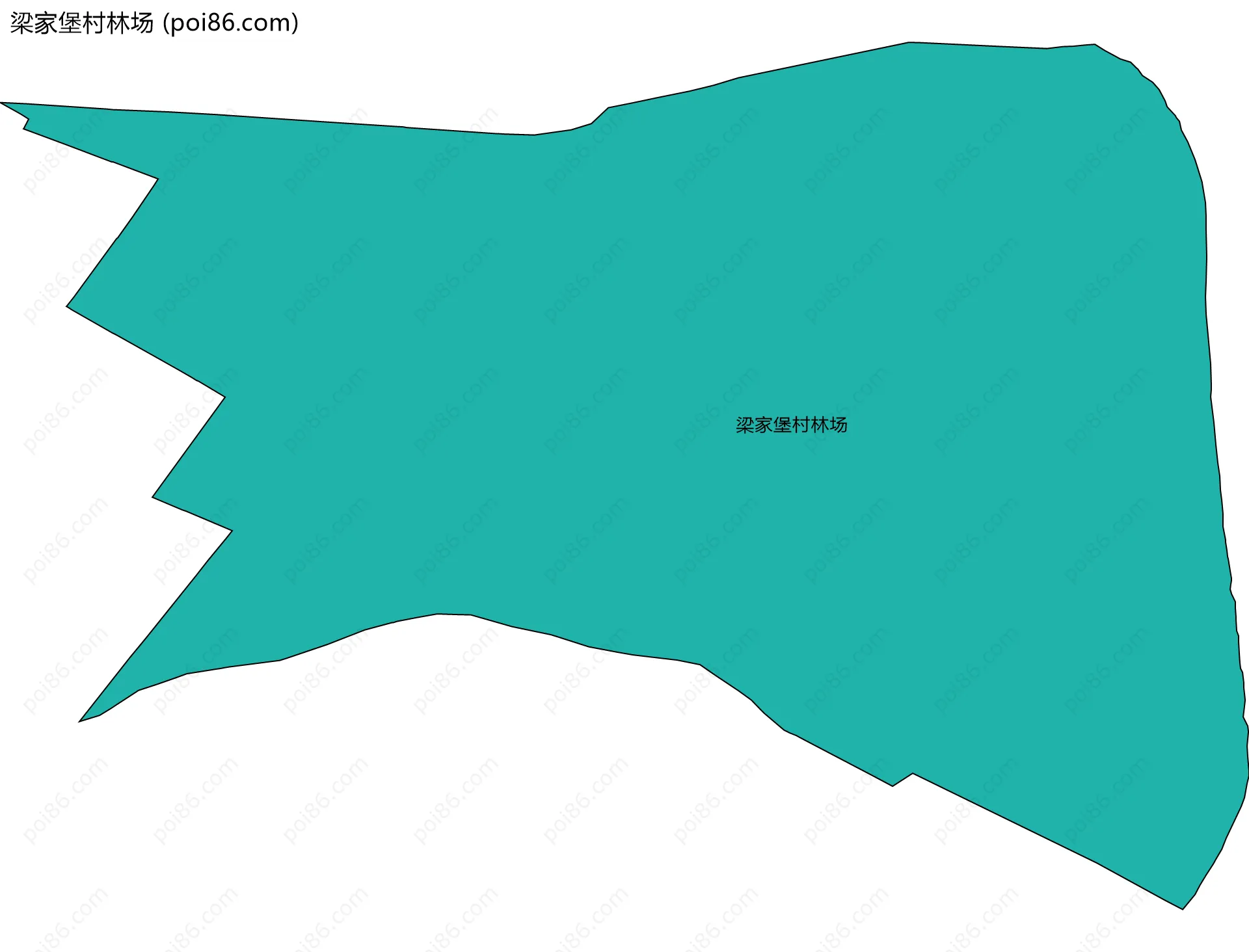 梁家堡村林场边界地图