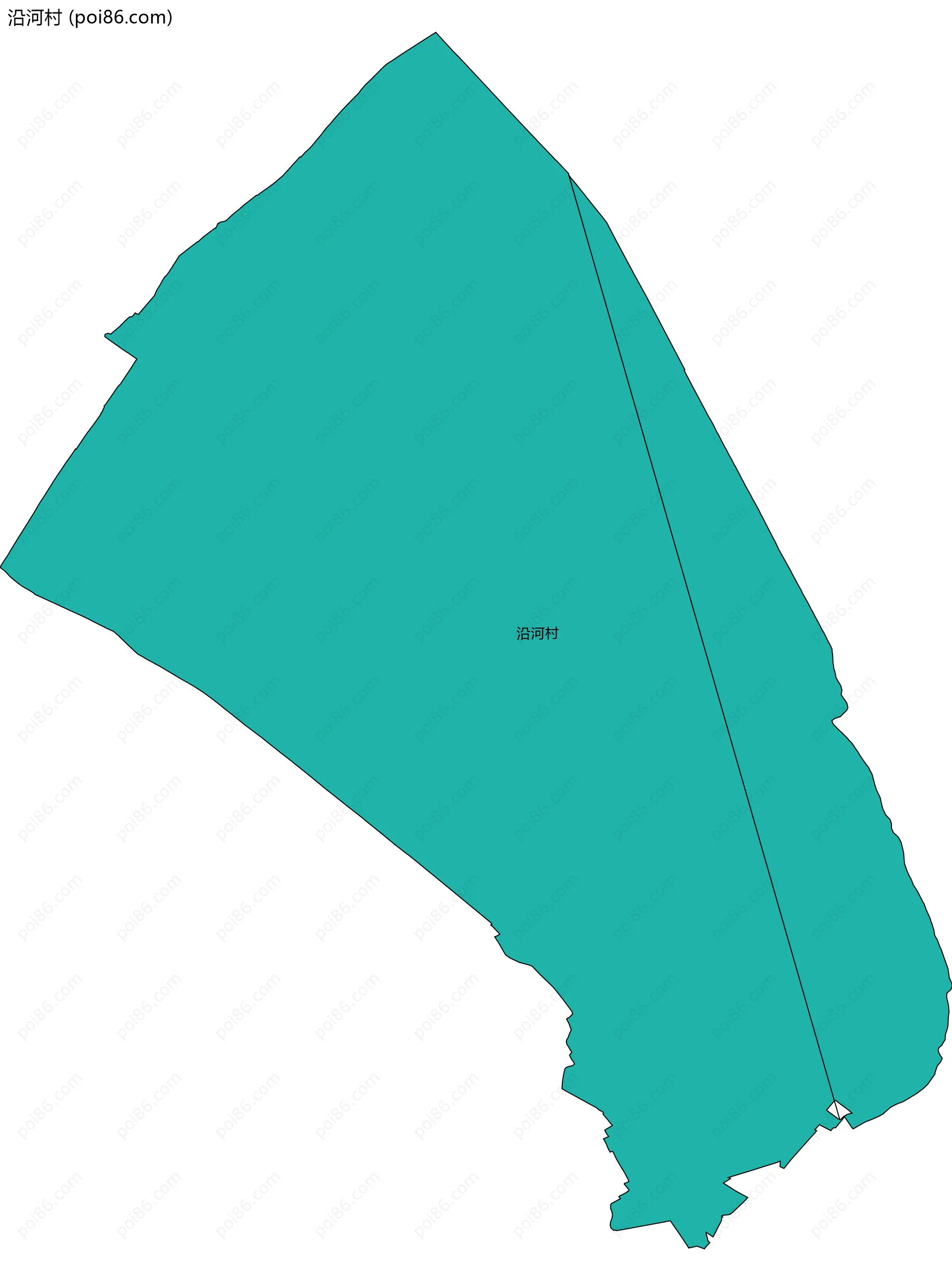 沿河村边界地图
