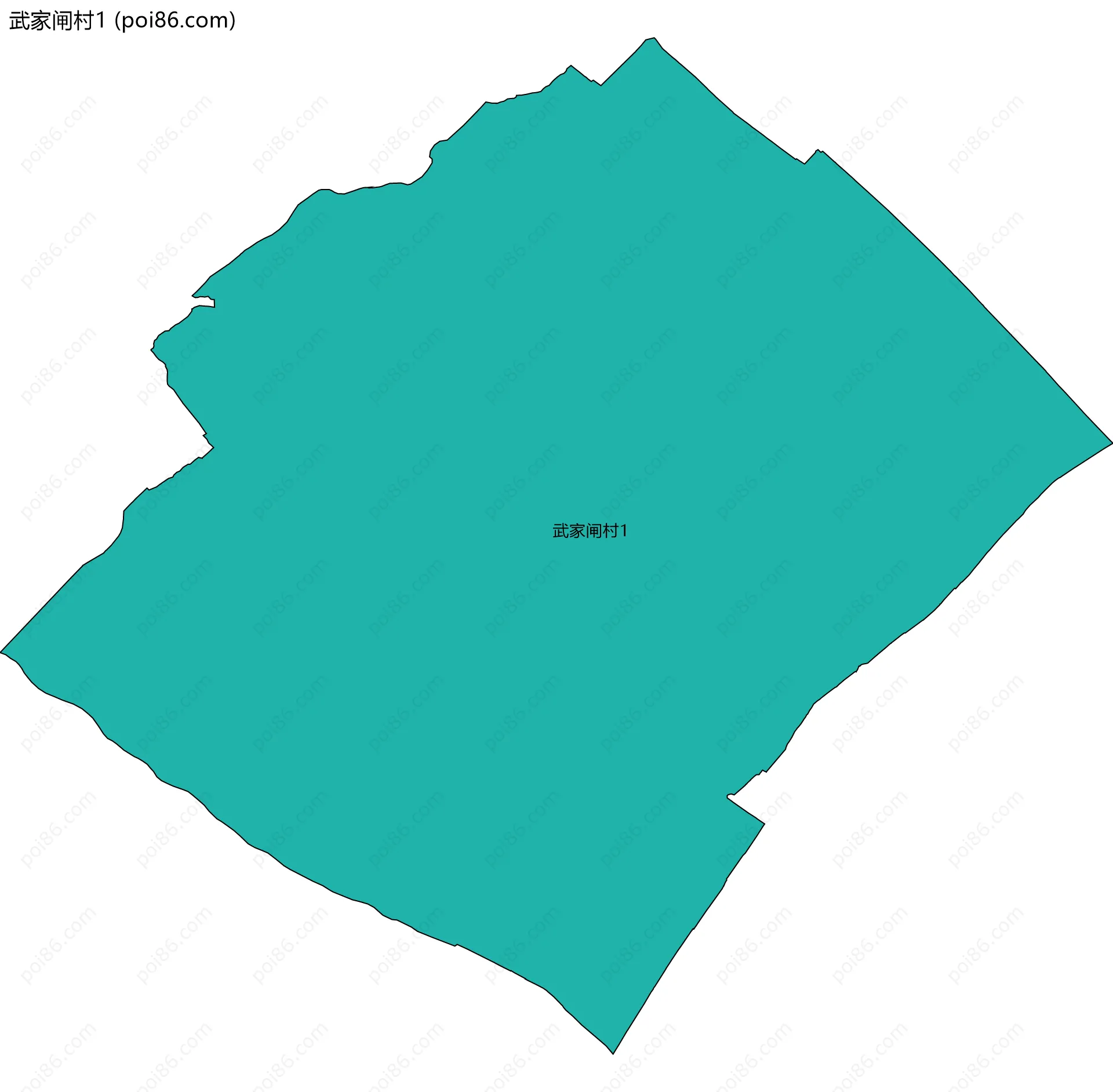武家闸村1边界地图