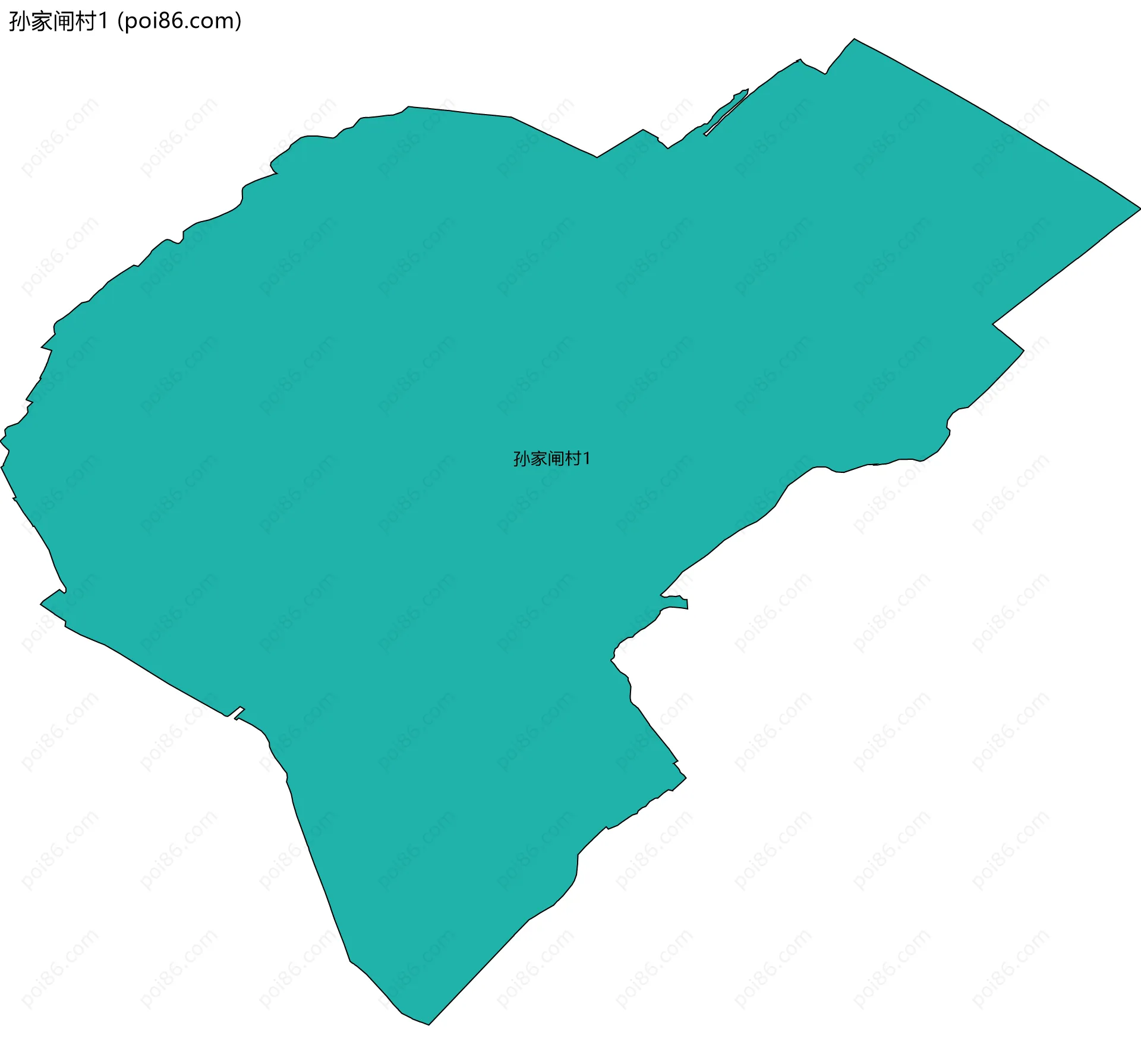 孙家闸村1边界地图