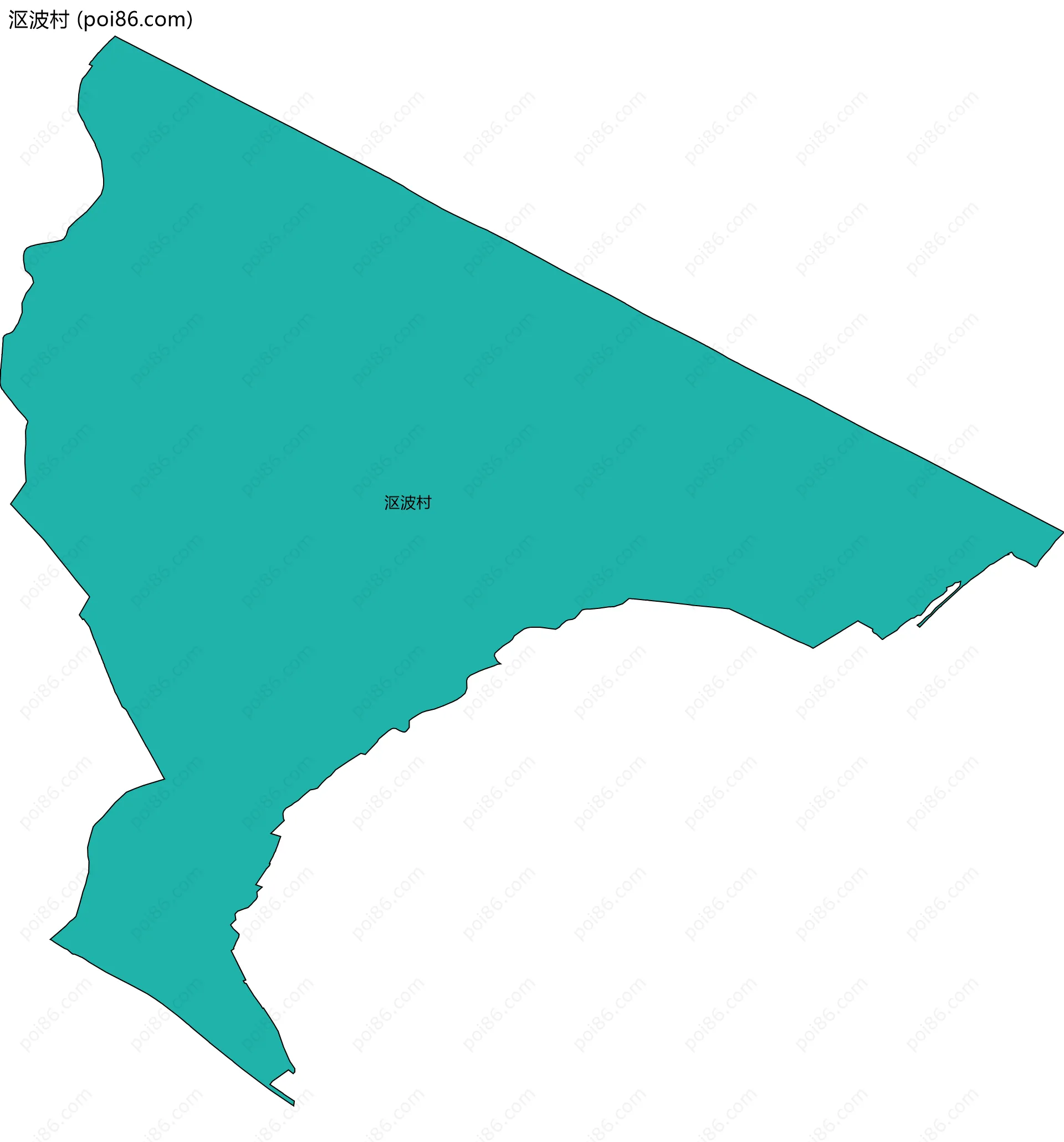 沤波村边界地图