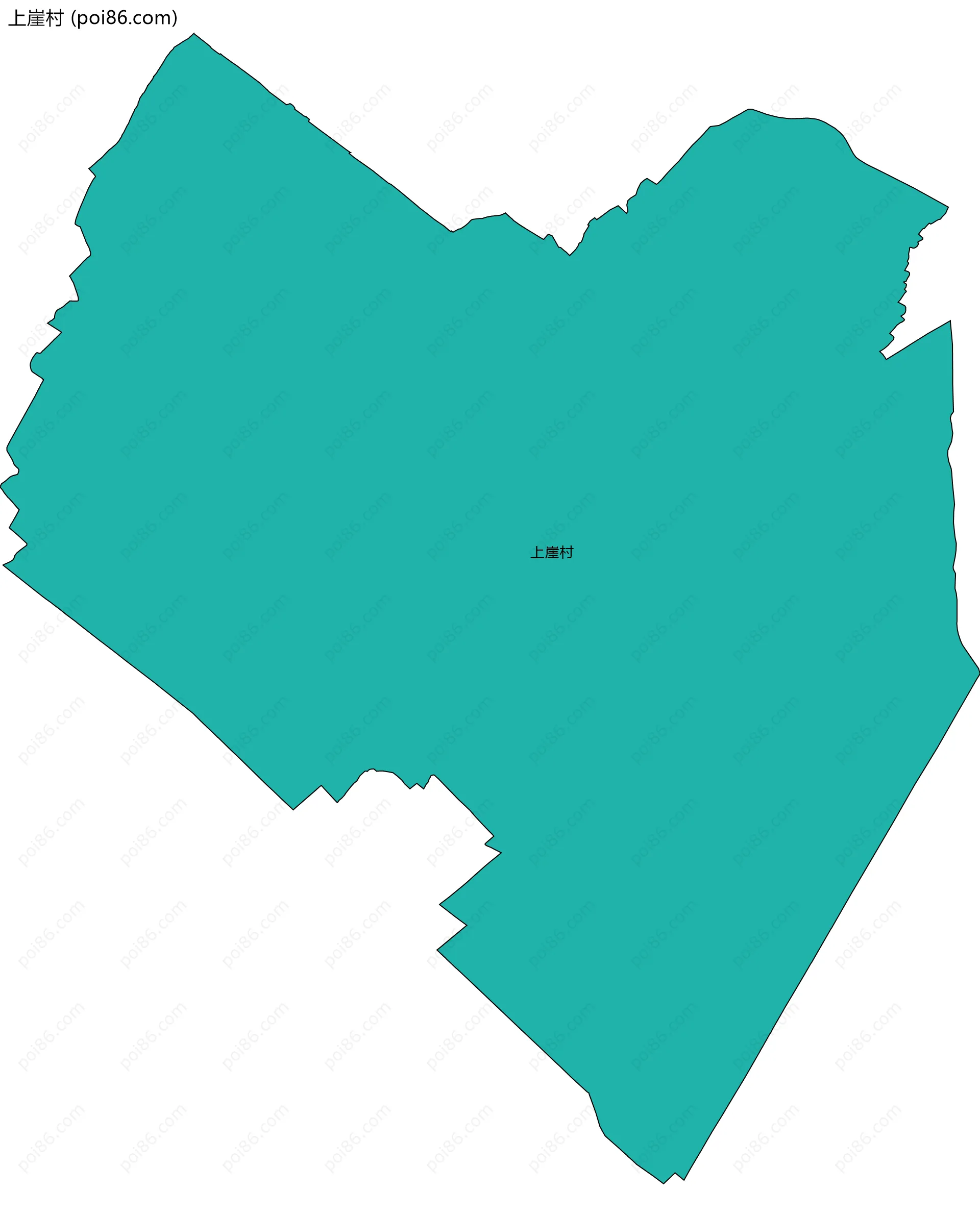 上崖村边界地图