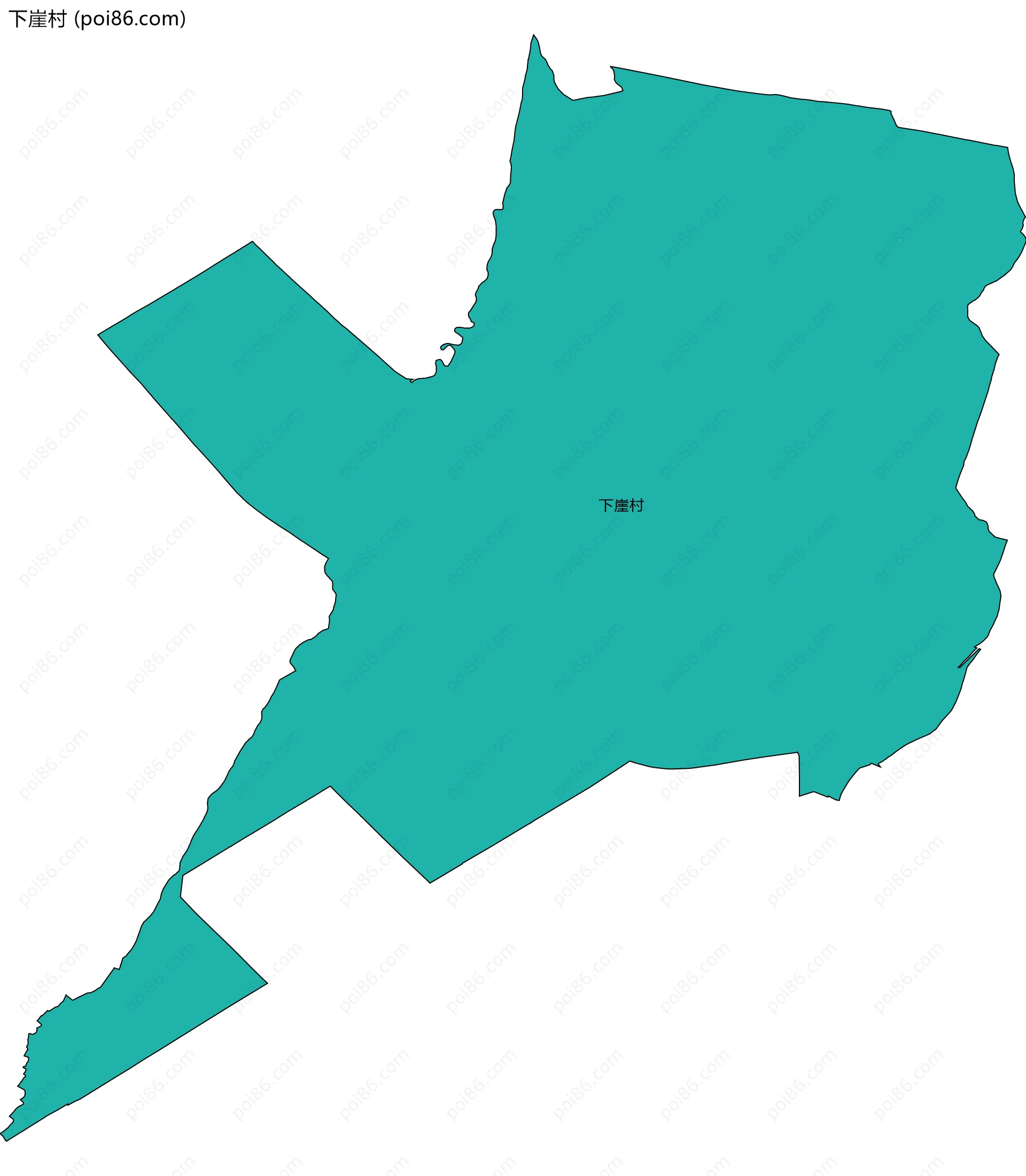 下崖村边界地图