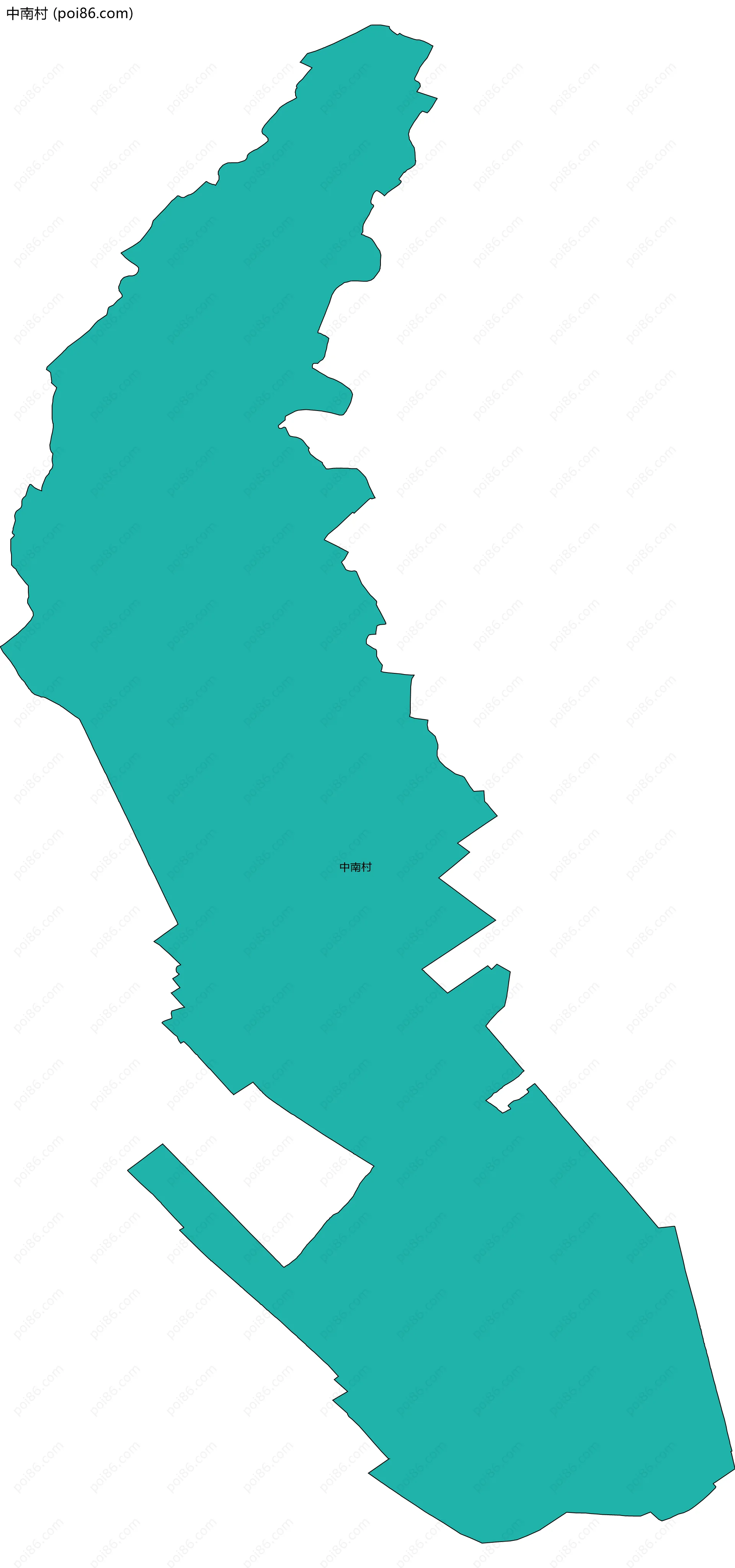 中南村边界地图