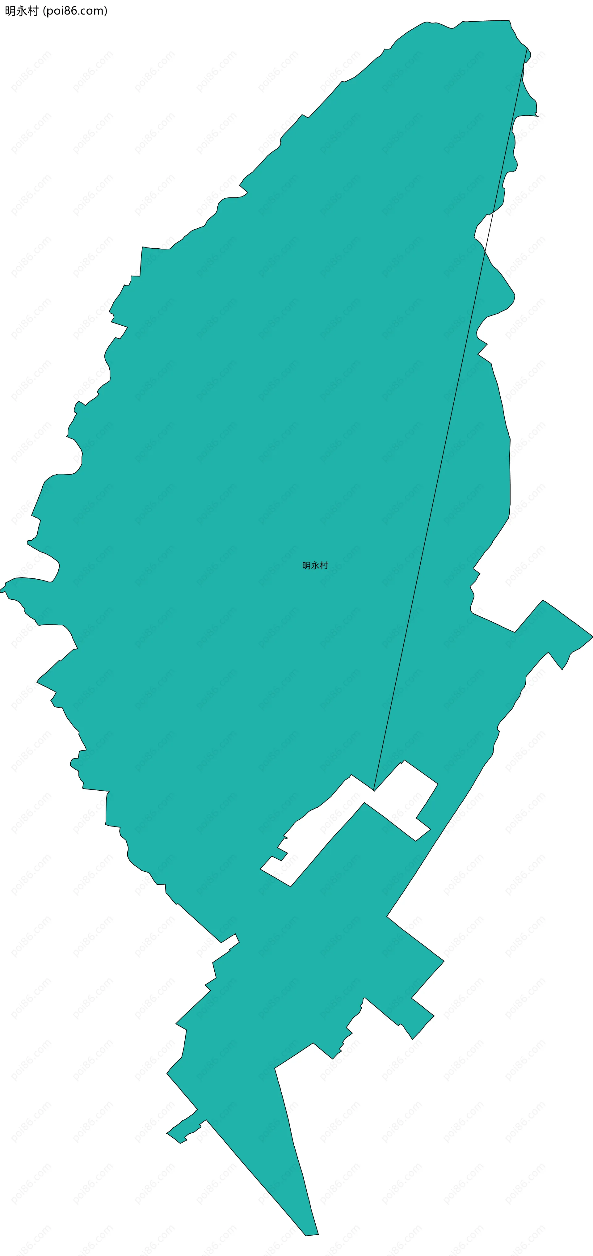 明永村边界地图