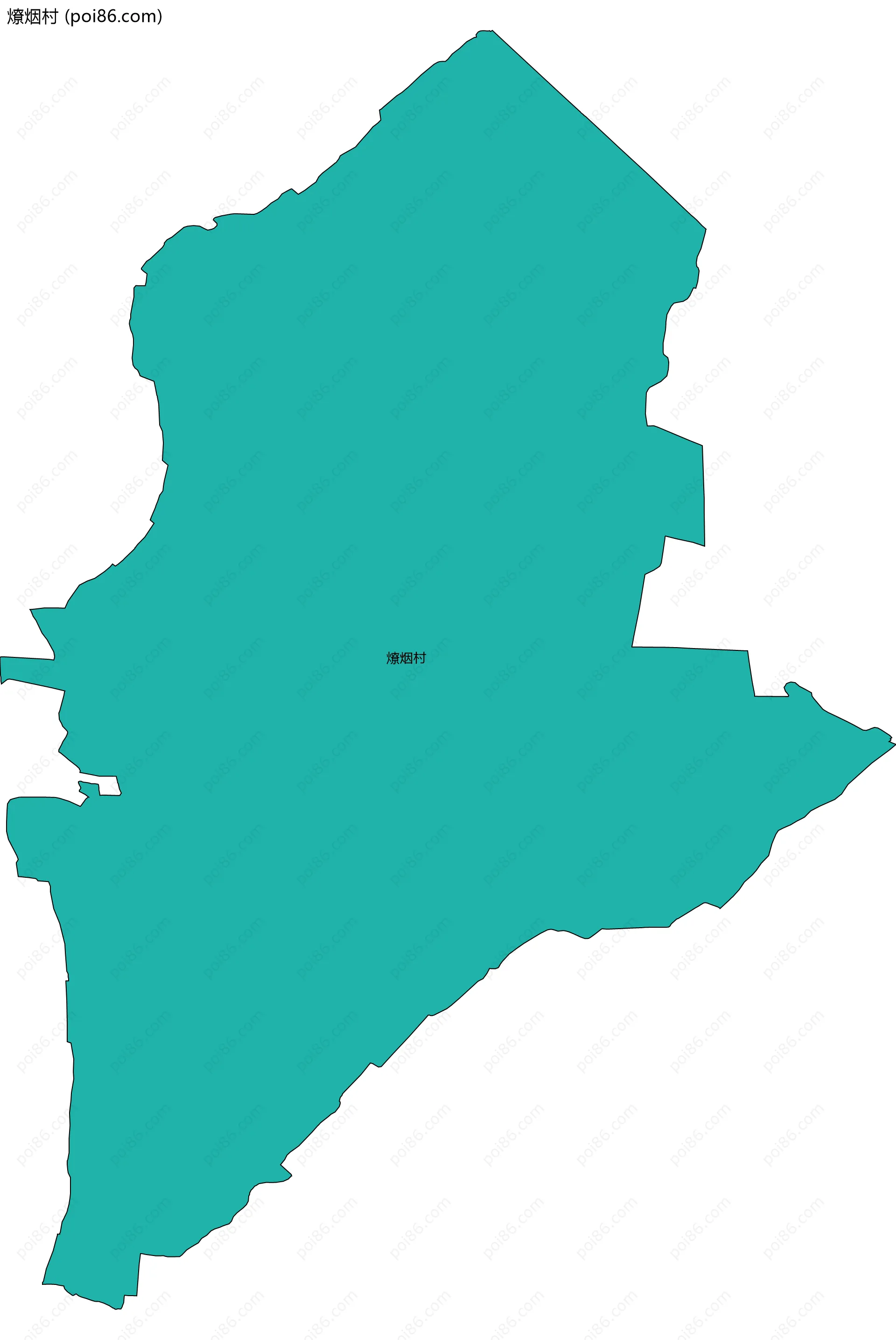 燎烟村边界地图