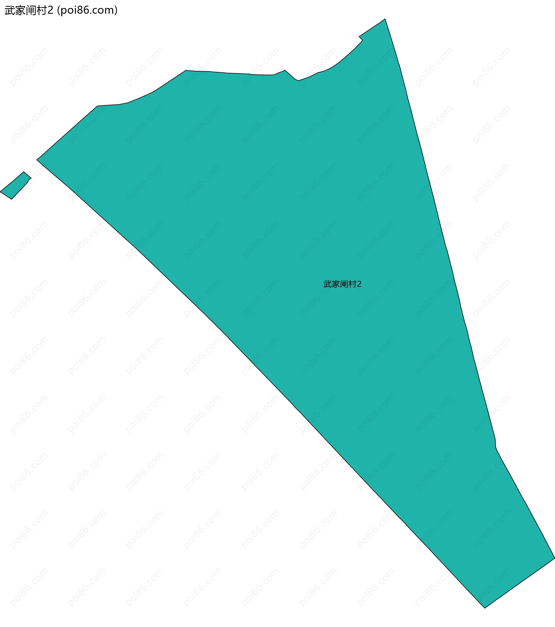 武家闸村2边界地图