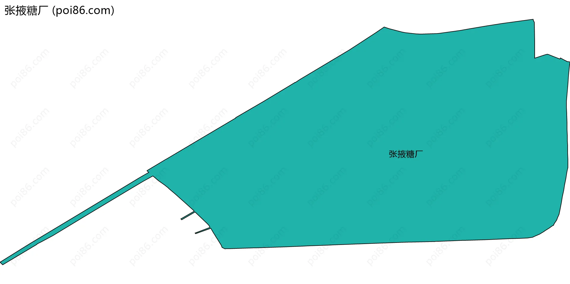 张掖糖厂边界地图