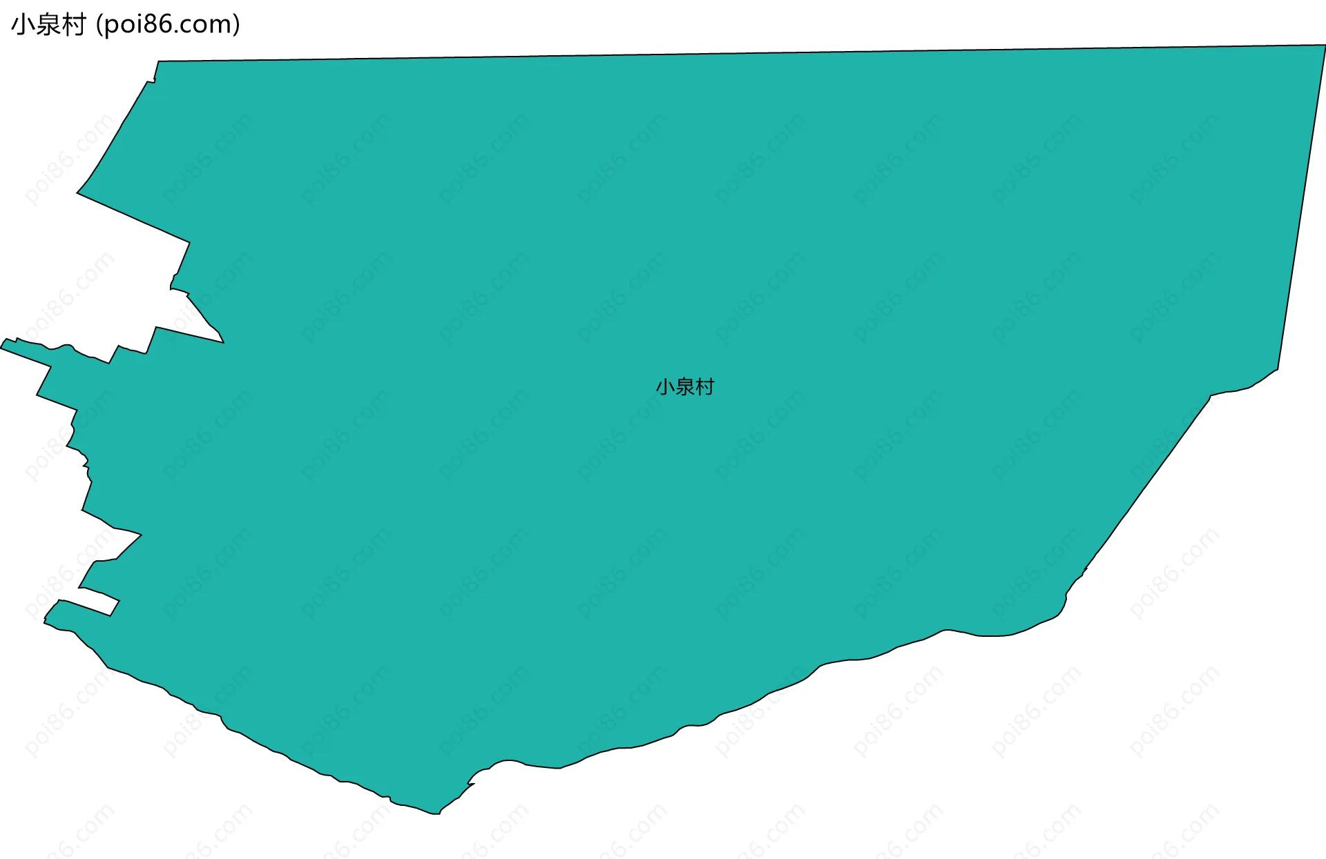 小泉村边界地图