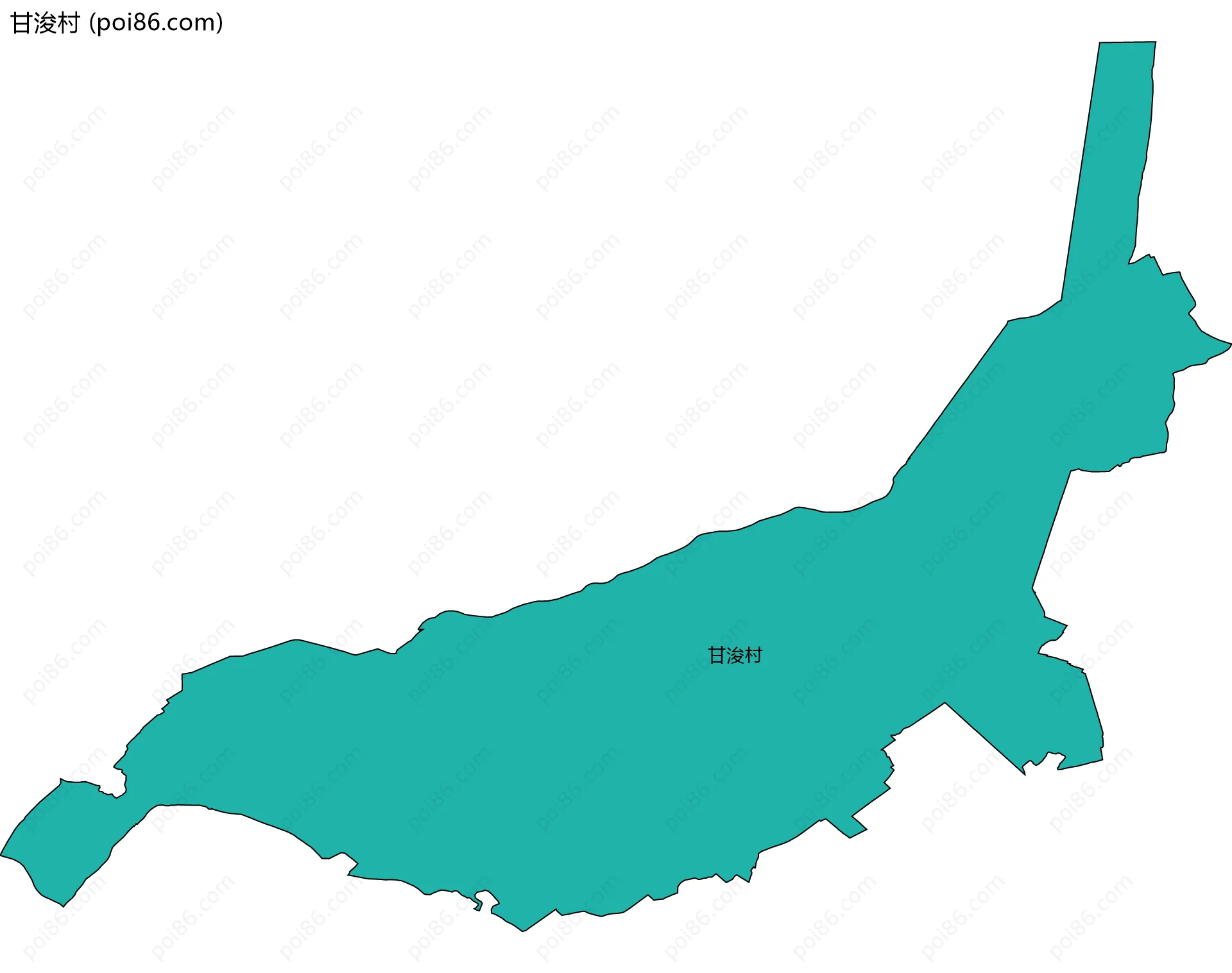 甘浚村边界地图