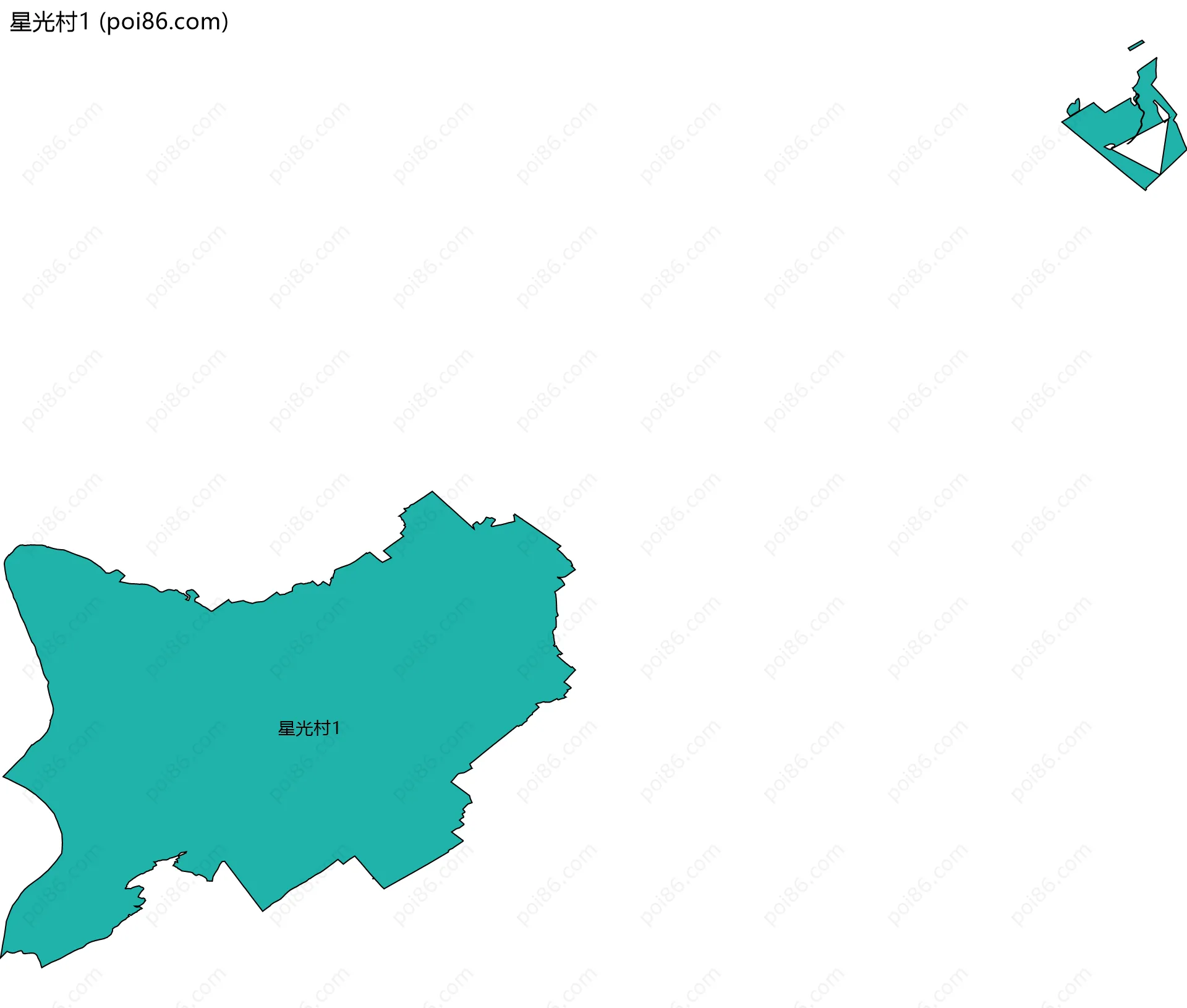 星光村1边界地图