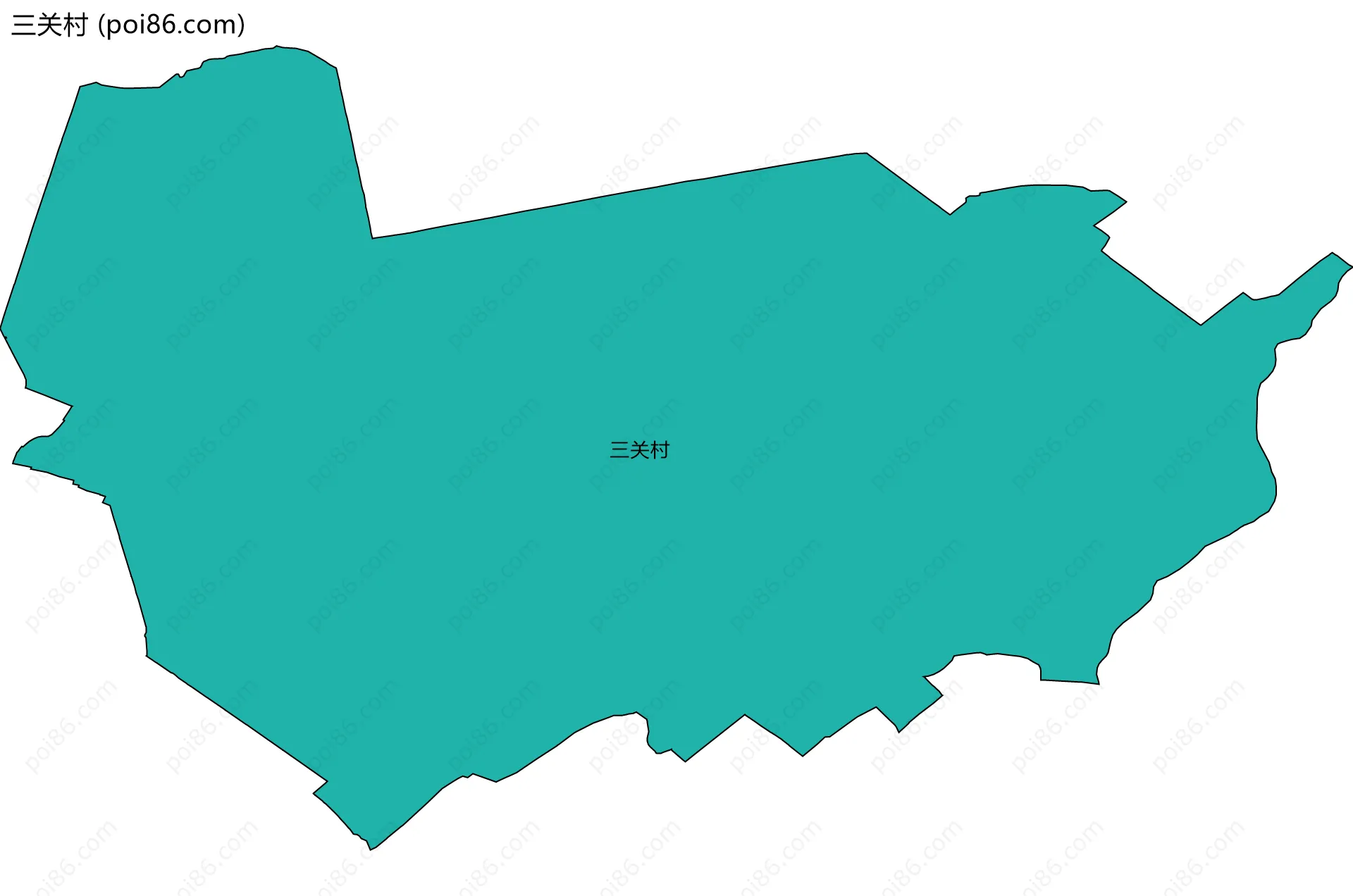 三关村边界地图