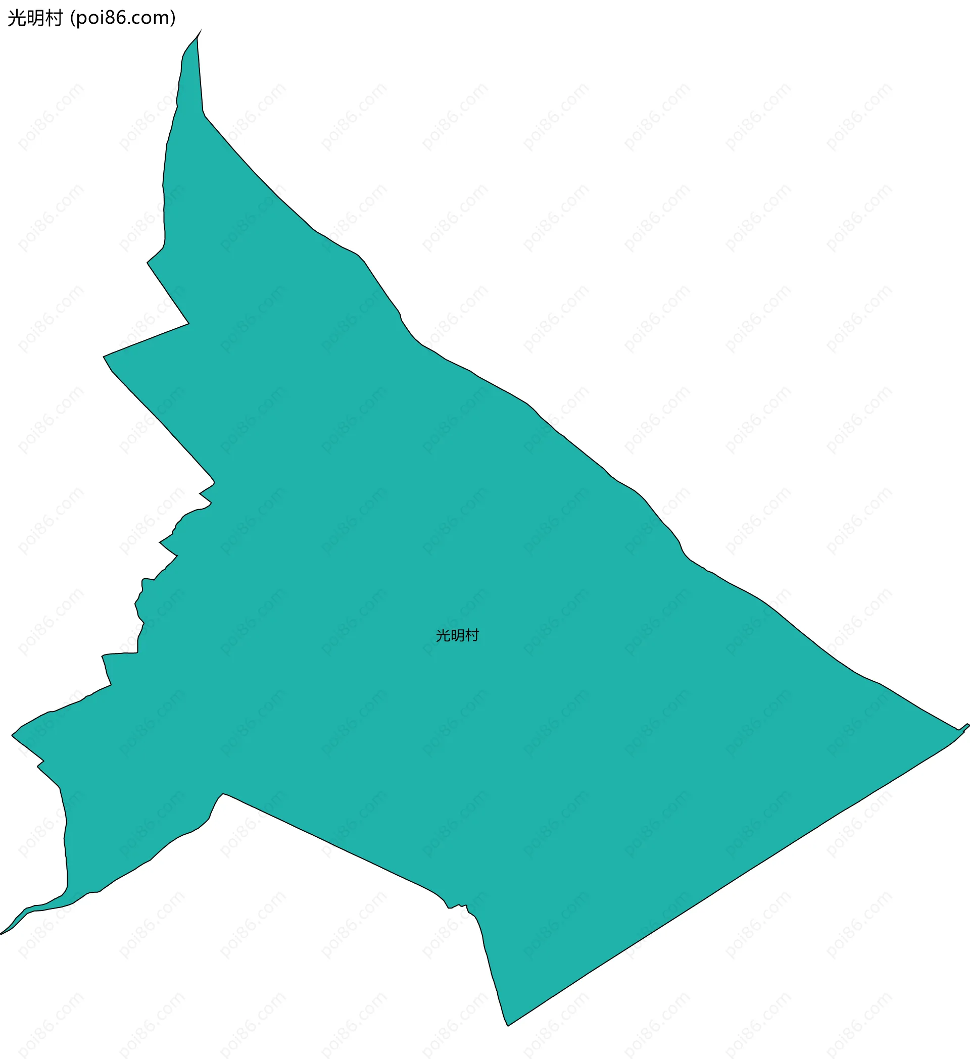 光明村边界地图