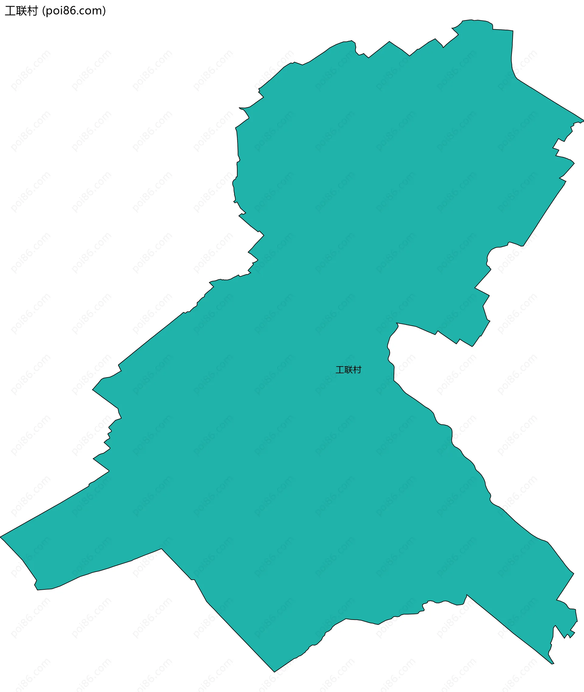 工联村边界地图