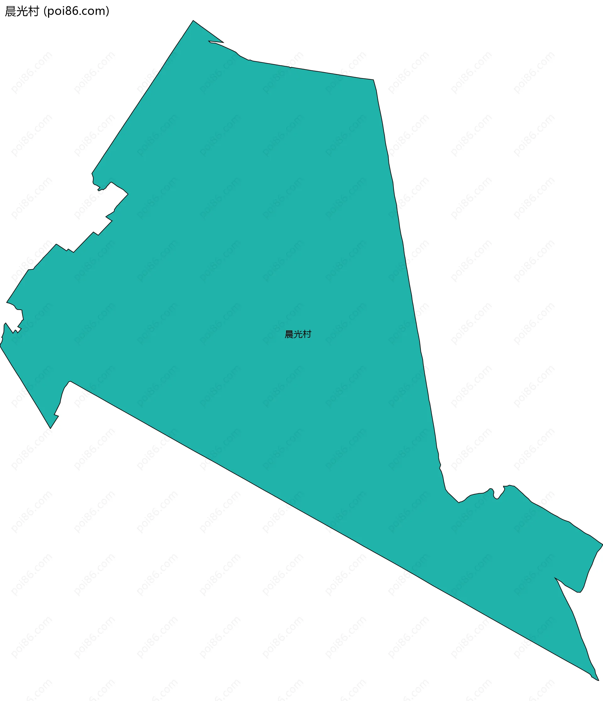 晨光村边界地图