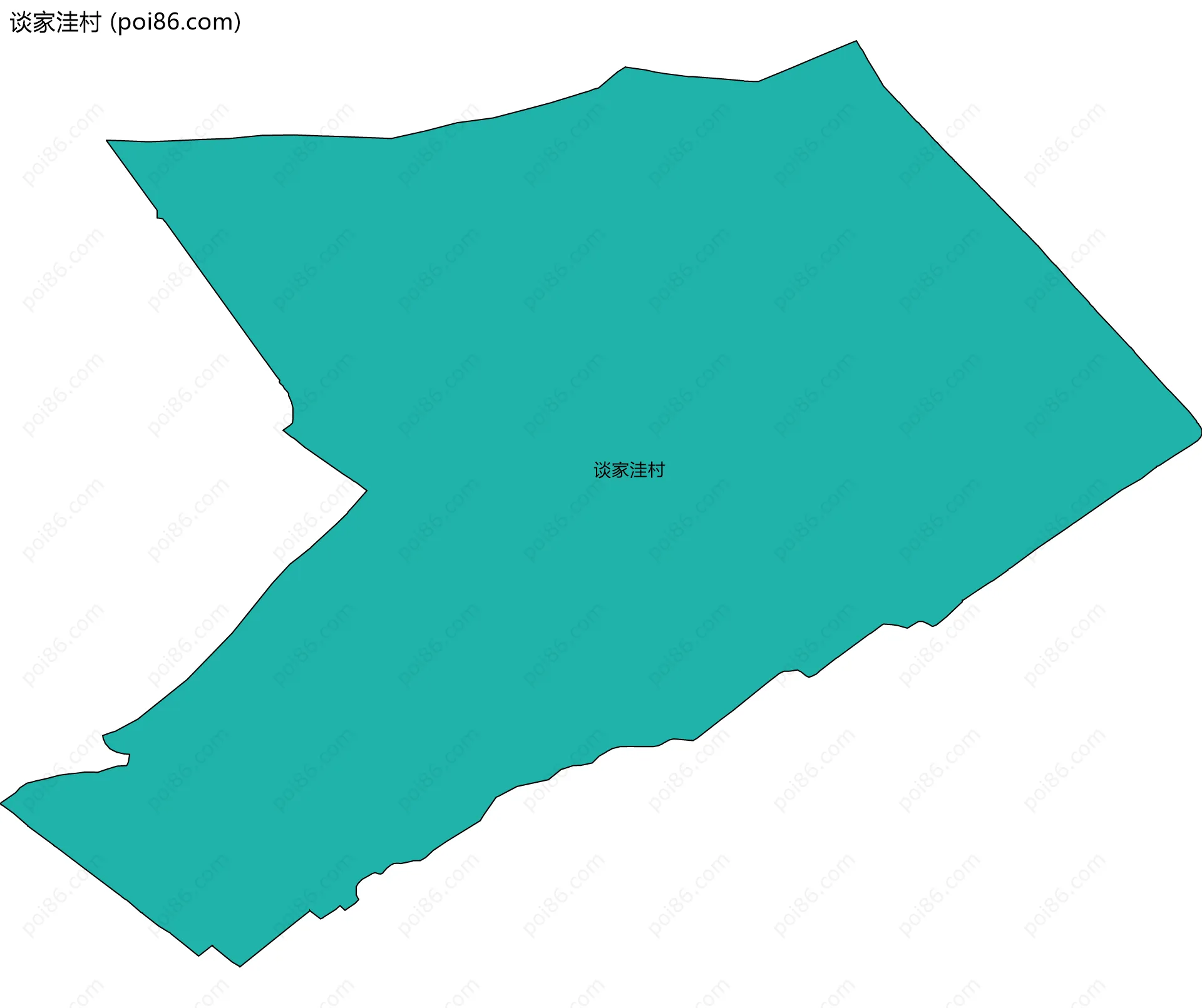 谈家洼村边界地图