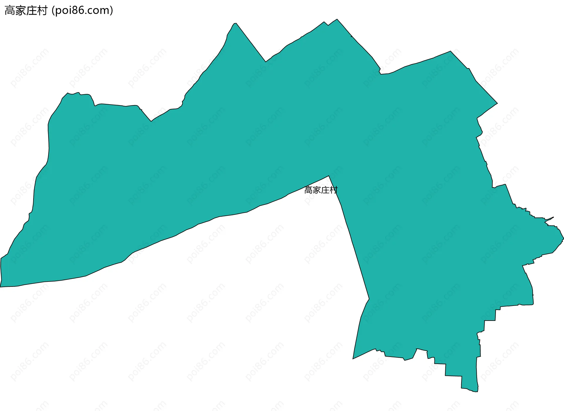 高家庄村边界地图