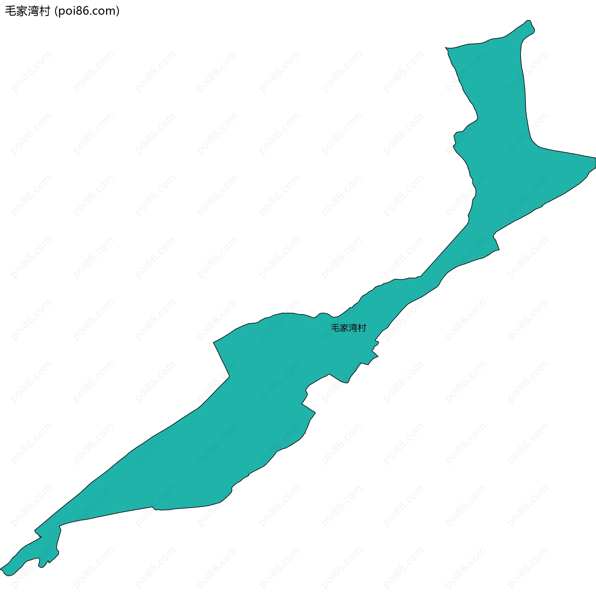 毛家湾村边界地图