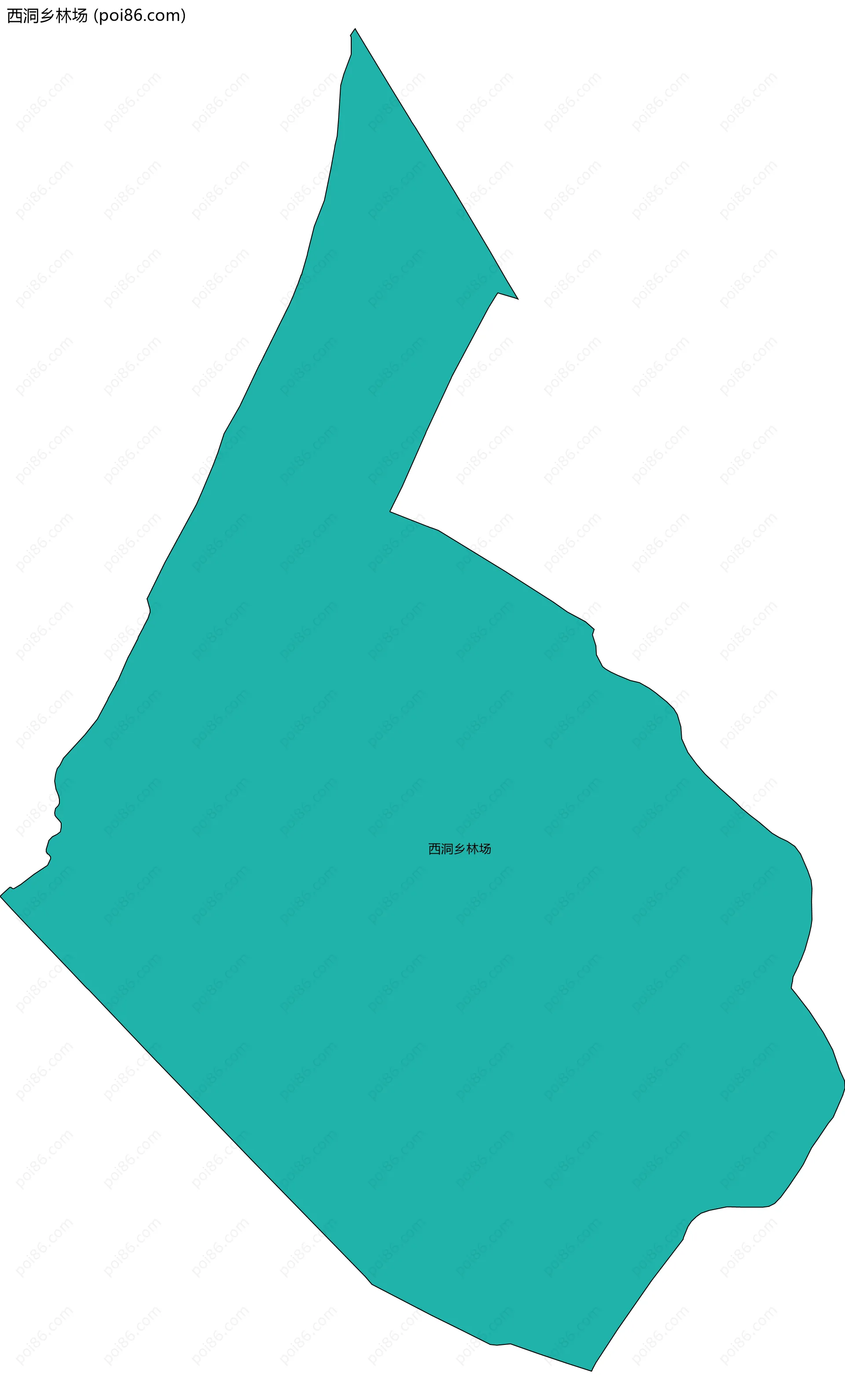 西洞乡林场边界地图