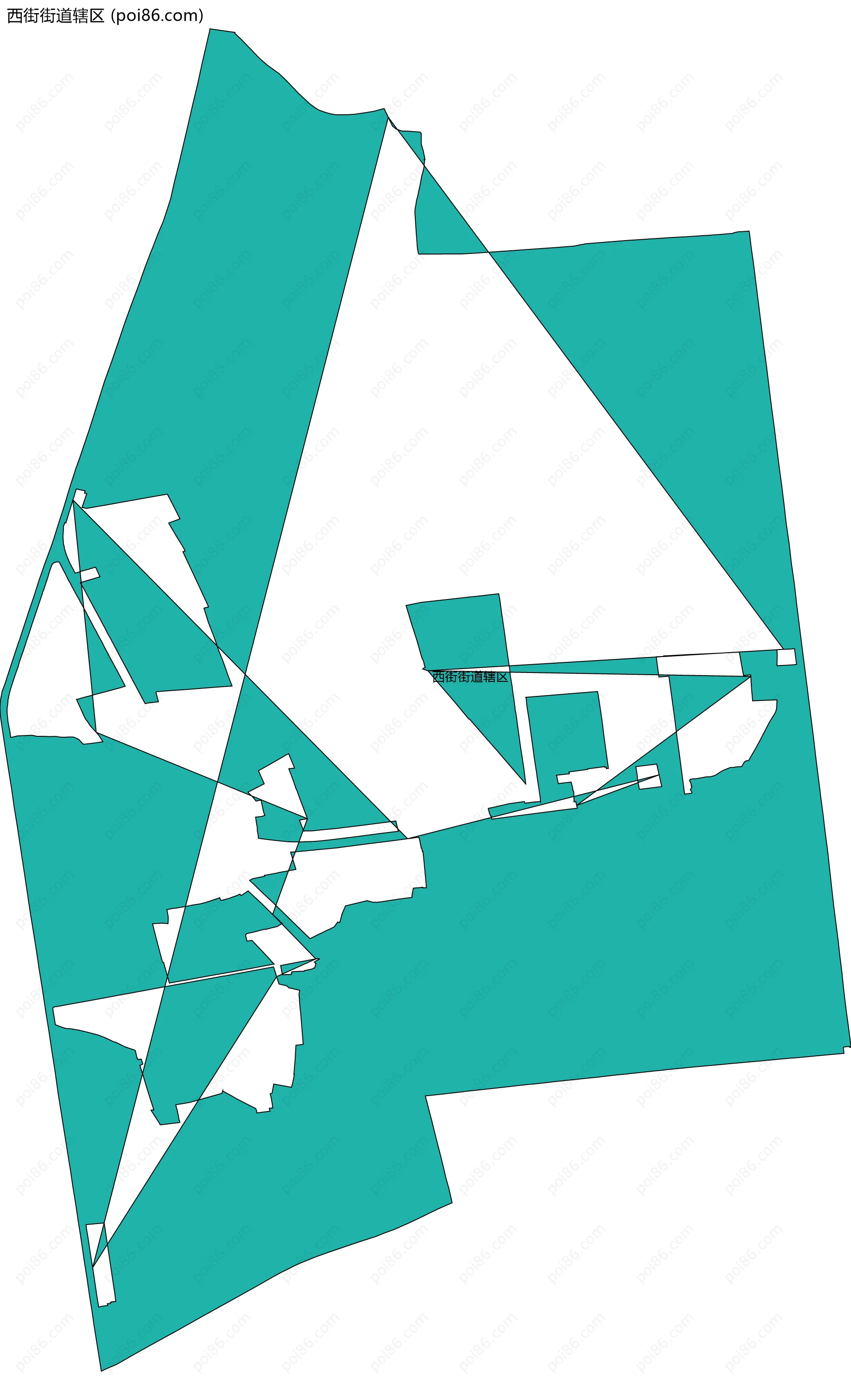 西街街道辖区边界地图