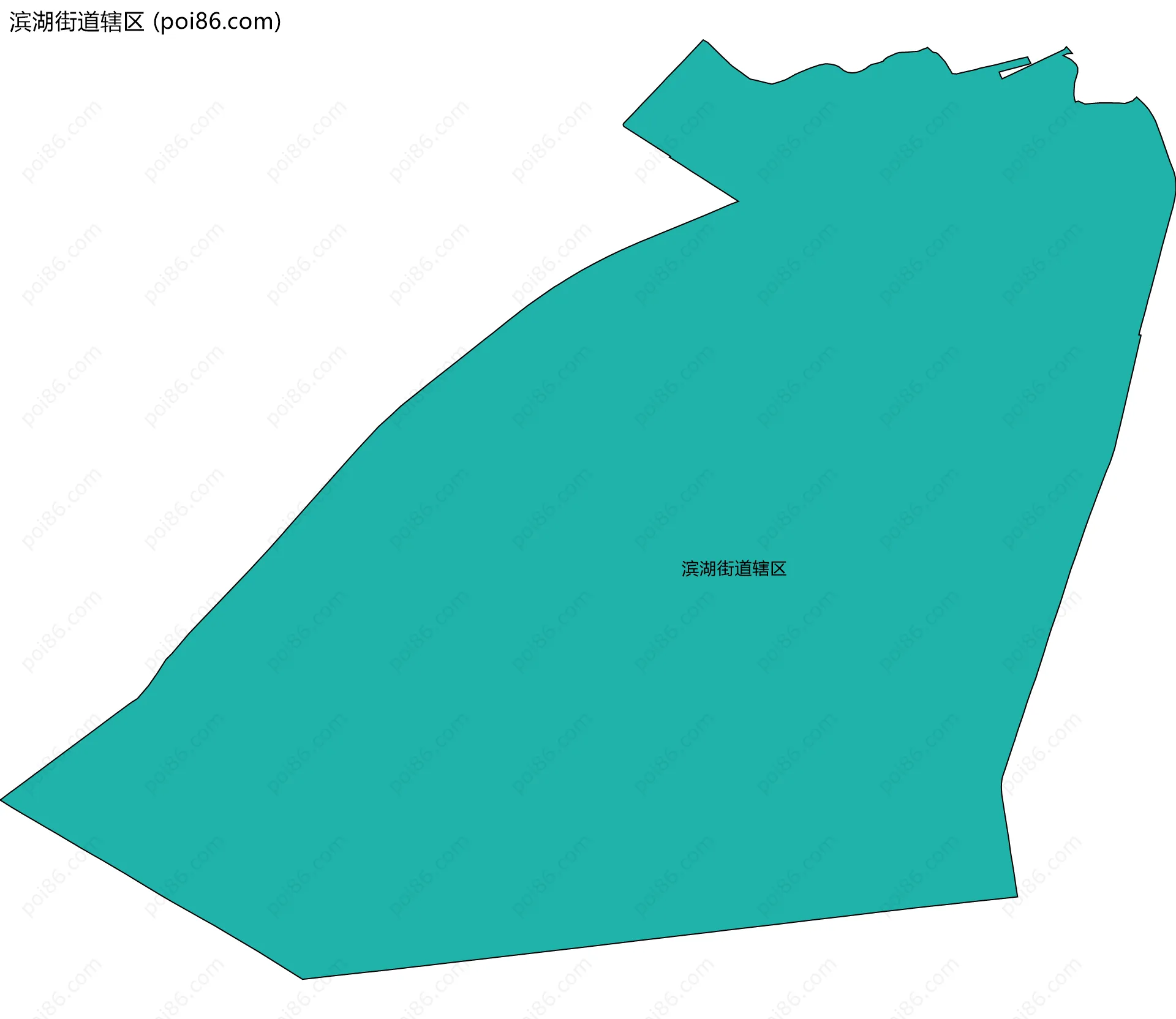 滨湖街道辖区边界地图