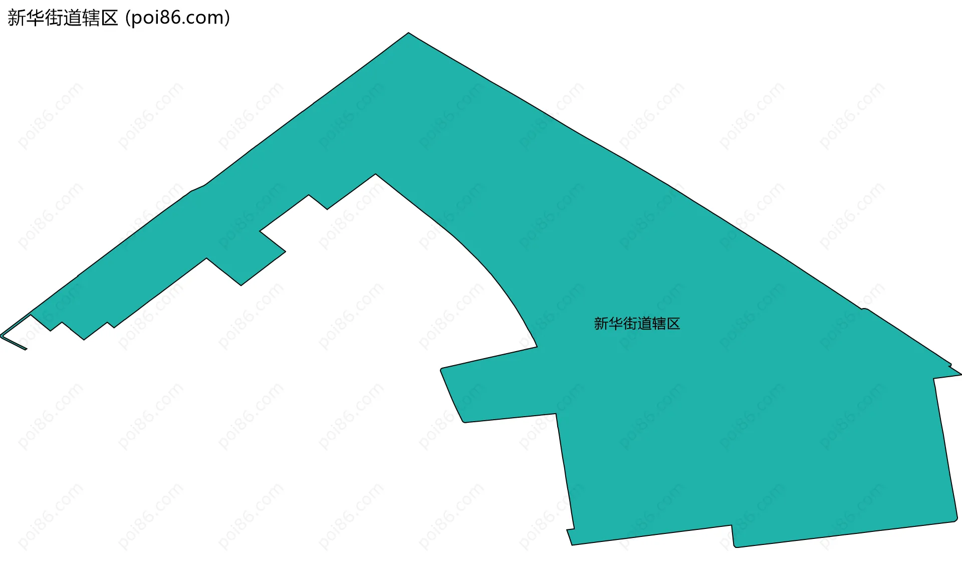 新华街道辖区边界地图