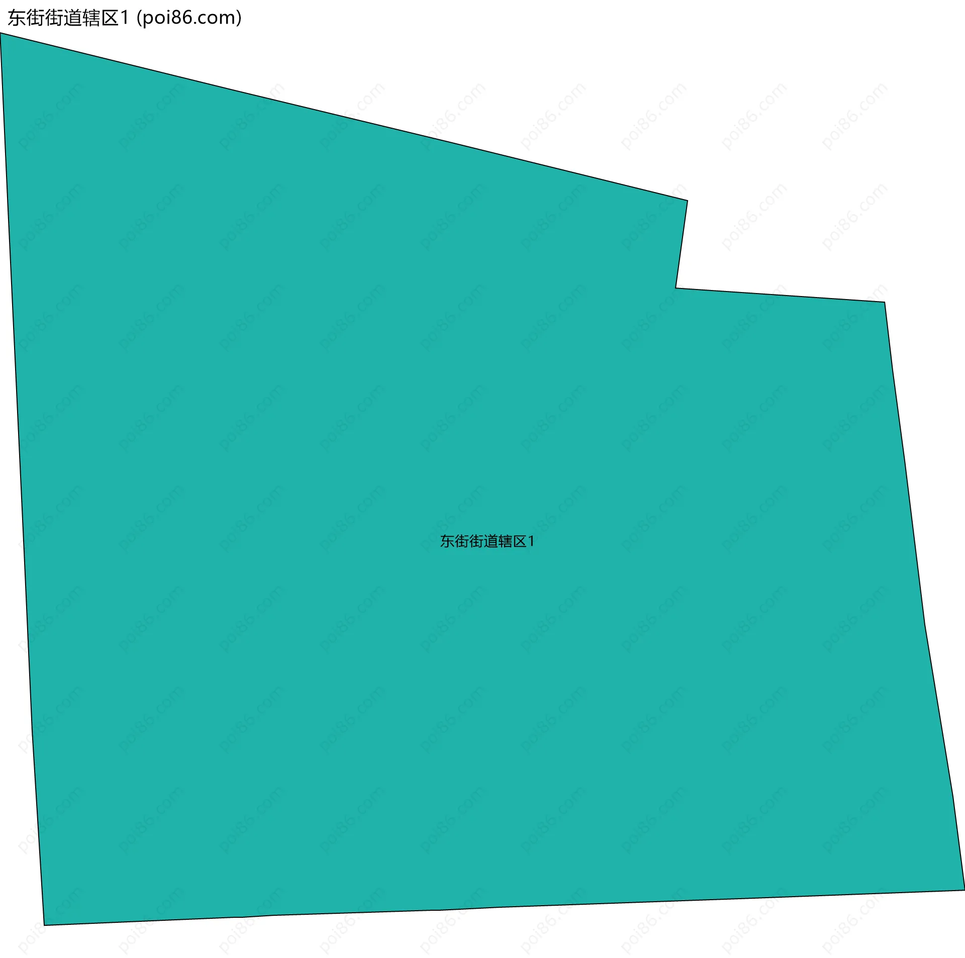 东街街道辖区1边界地图