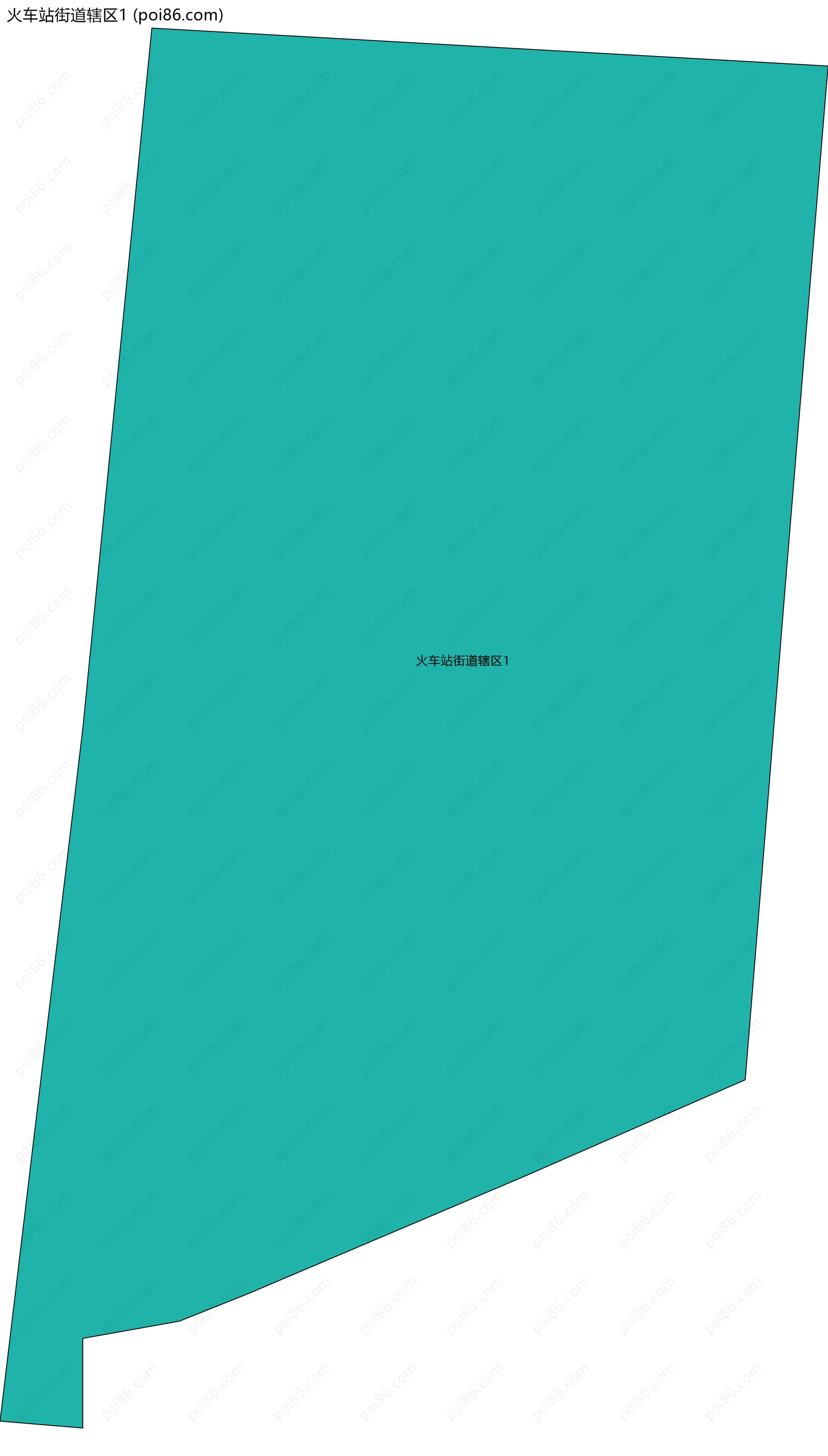 火车站街道辖区1边界地图