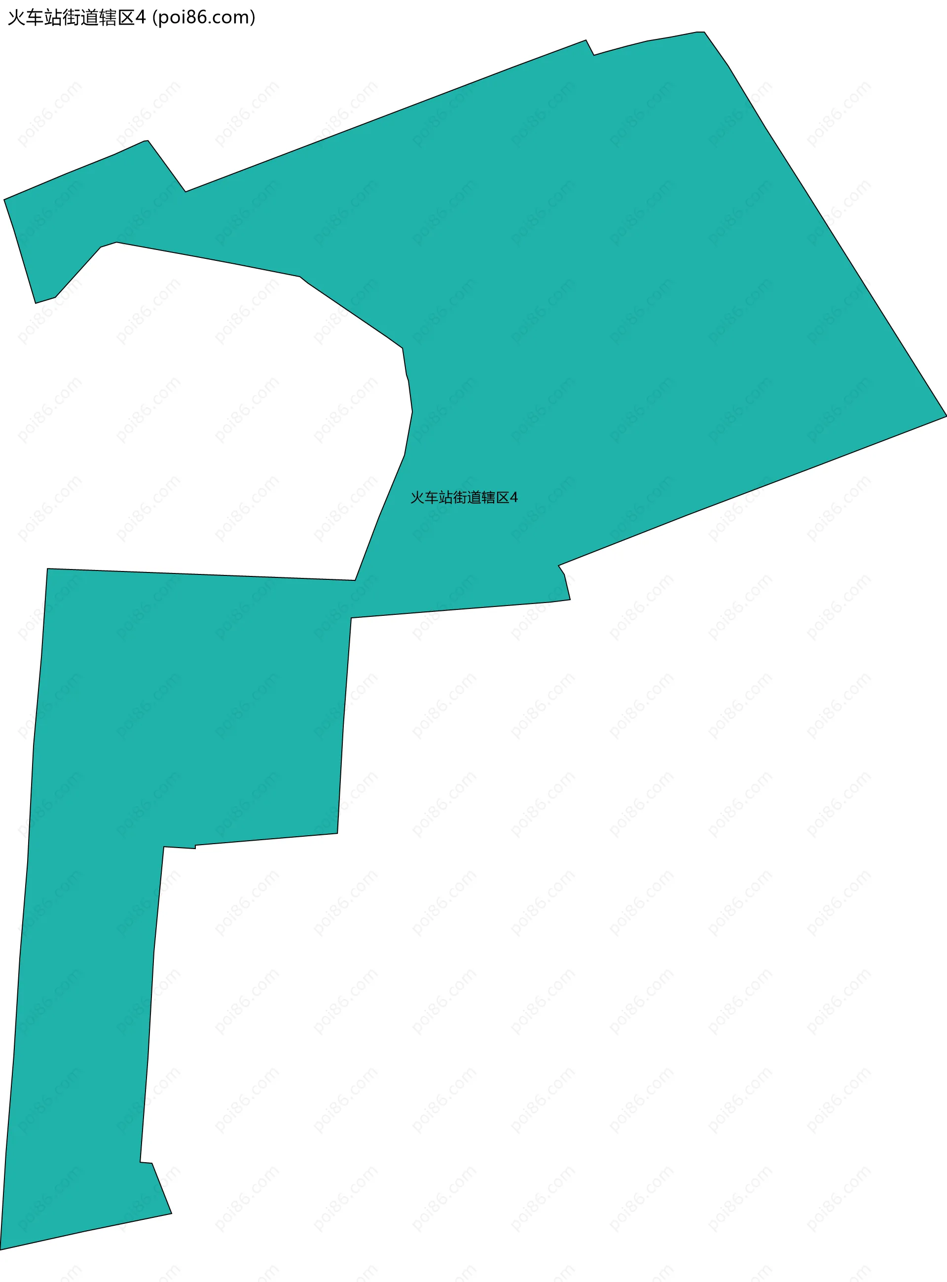 火车站街道辖区4边界地图