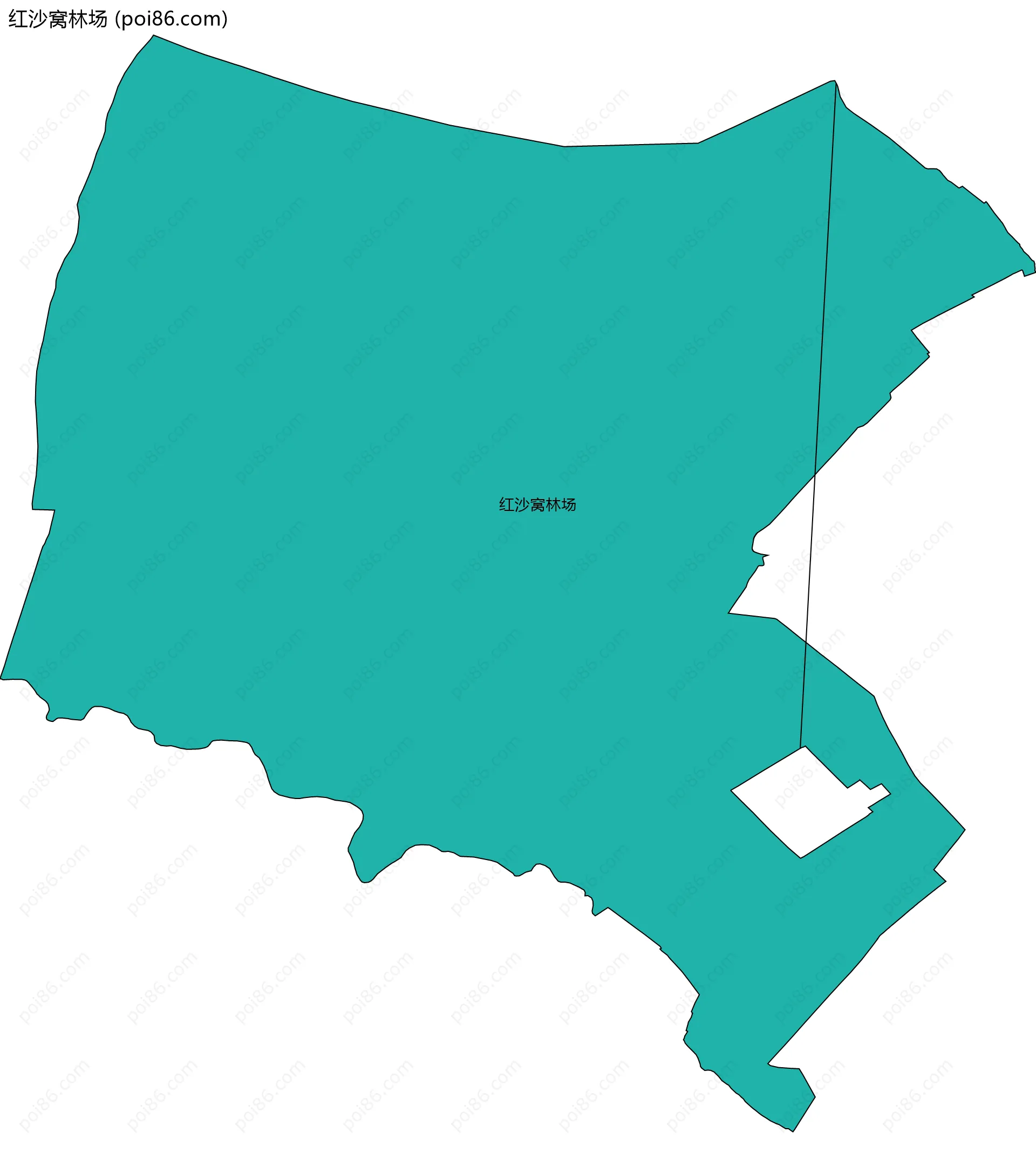 红沙窝林场边界地图