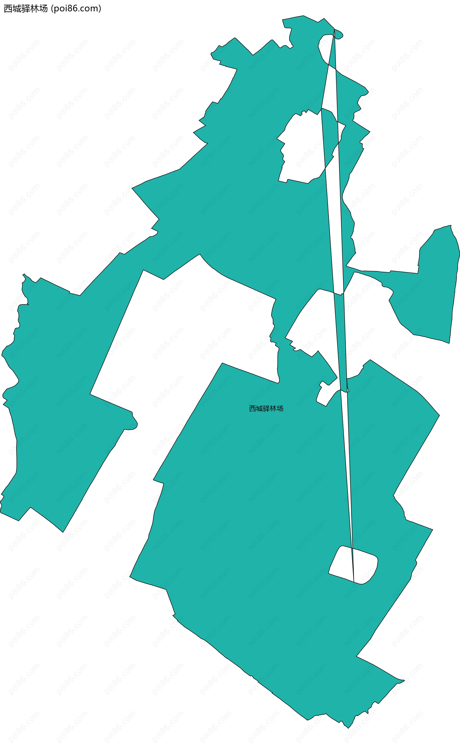 西城驿林场边界地图