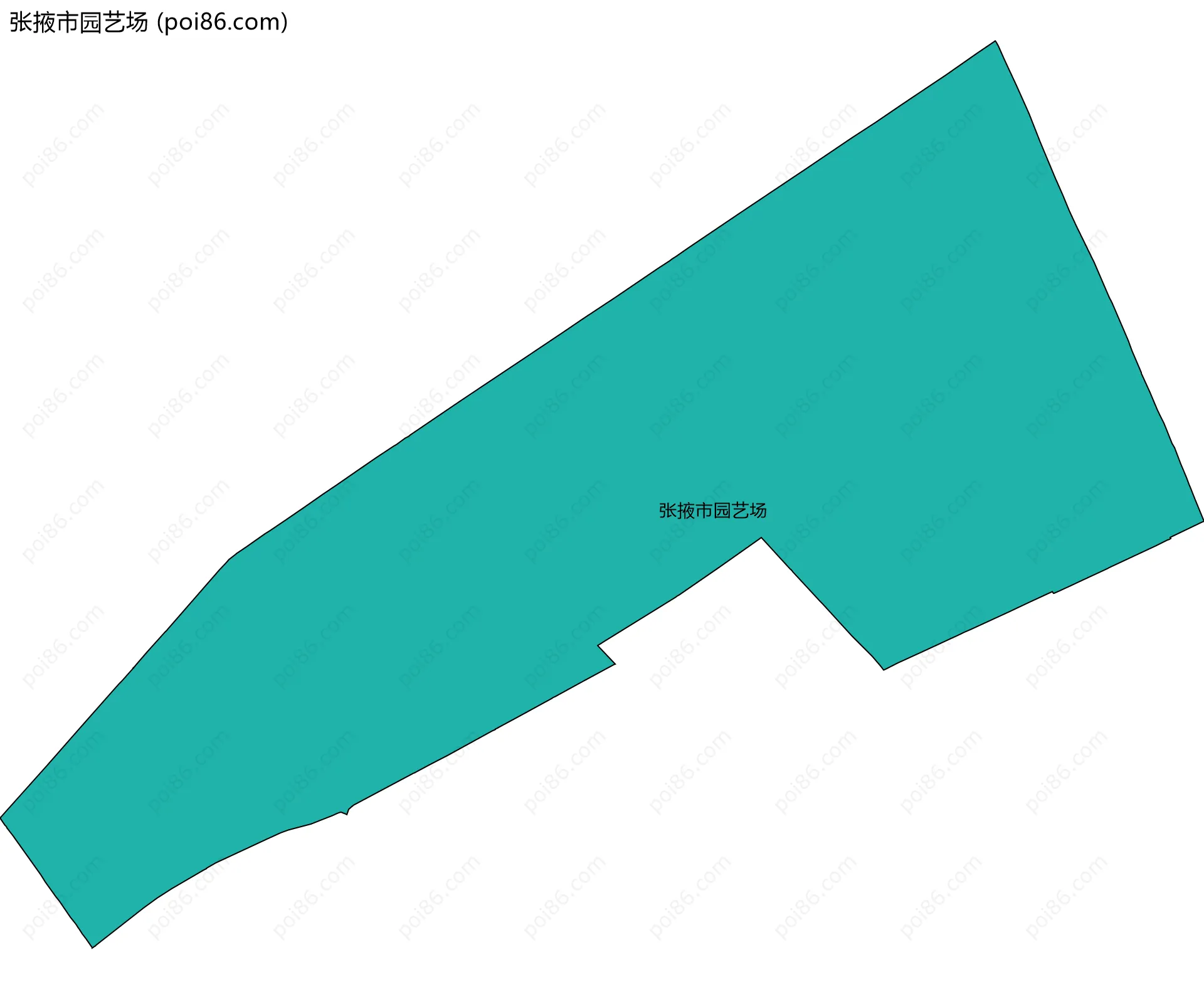 张掖市园艺场边界地图