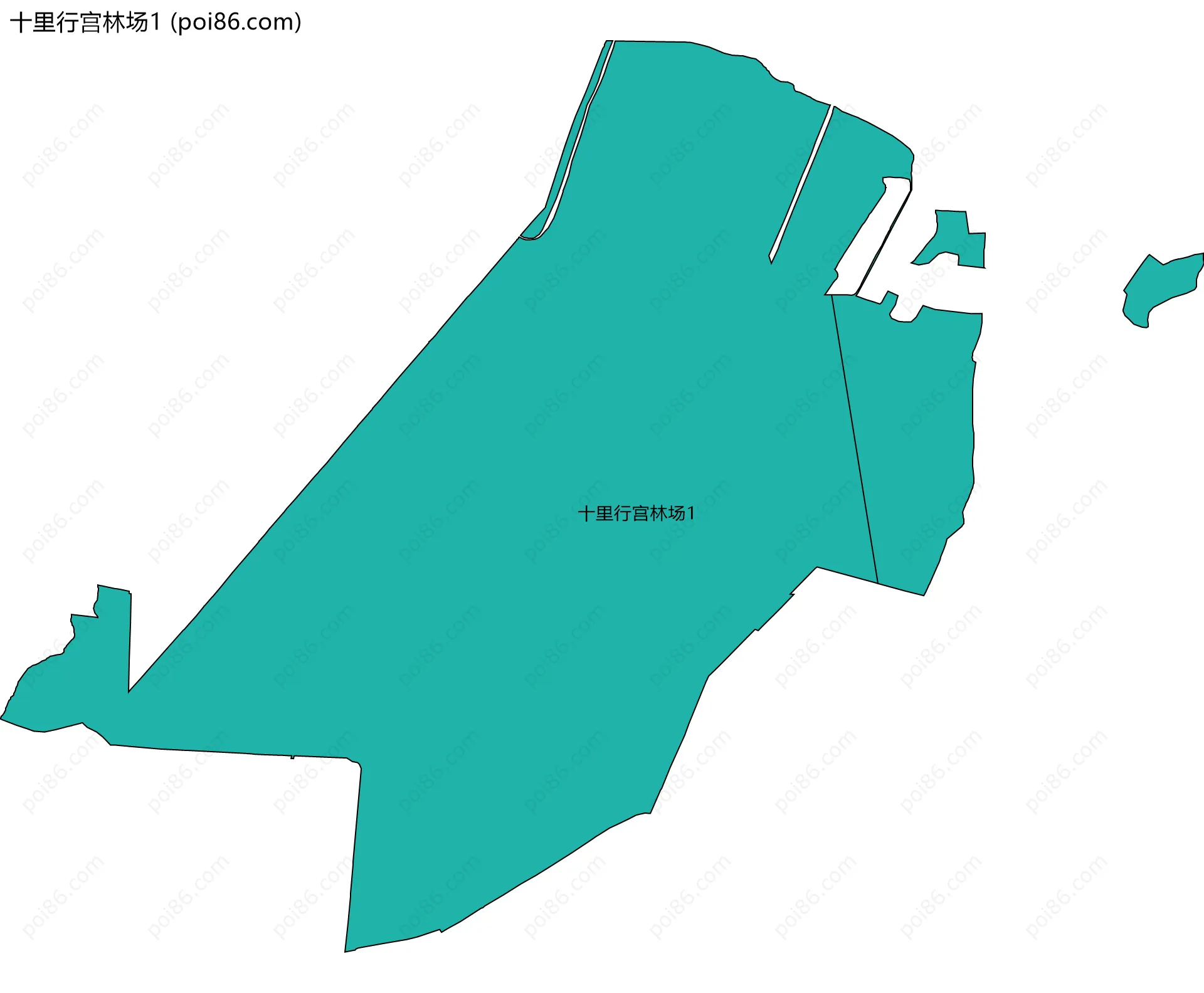十里行宫林场1边界地图