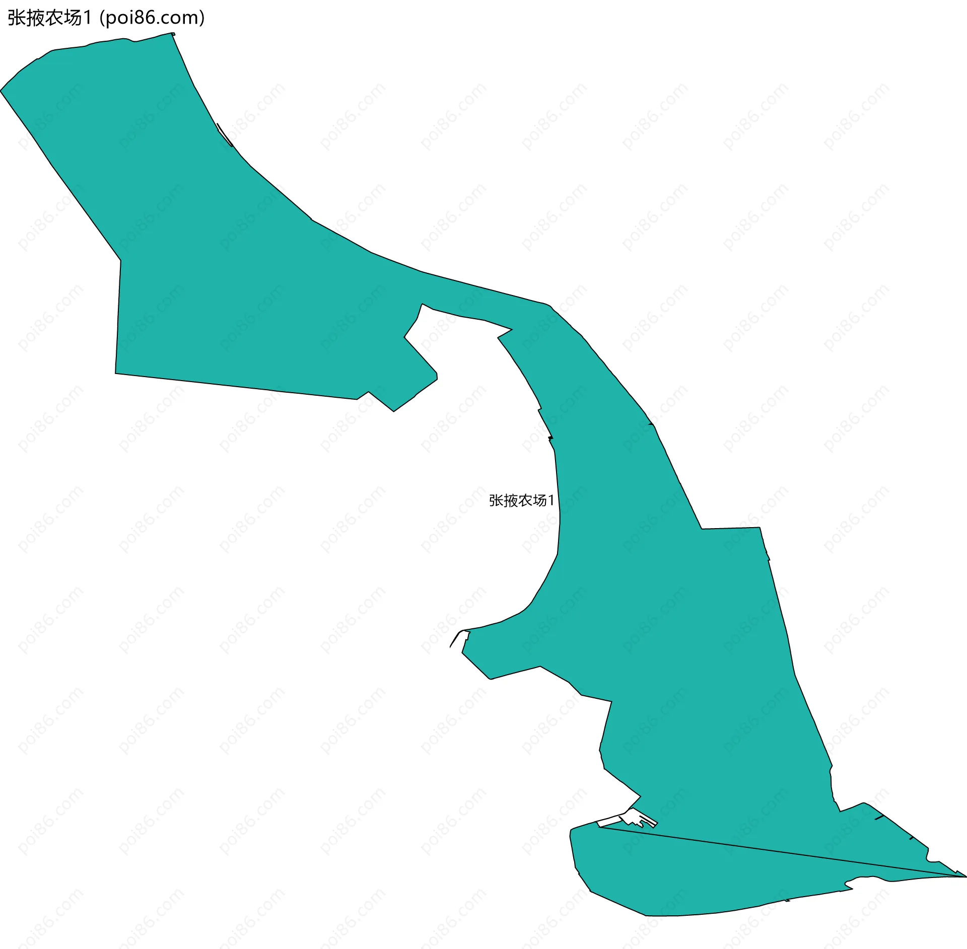 张掖农场1边界地图