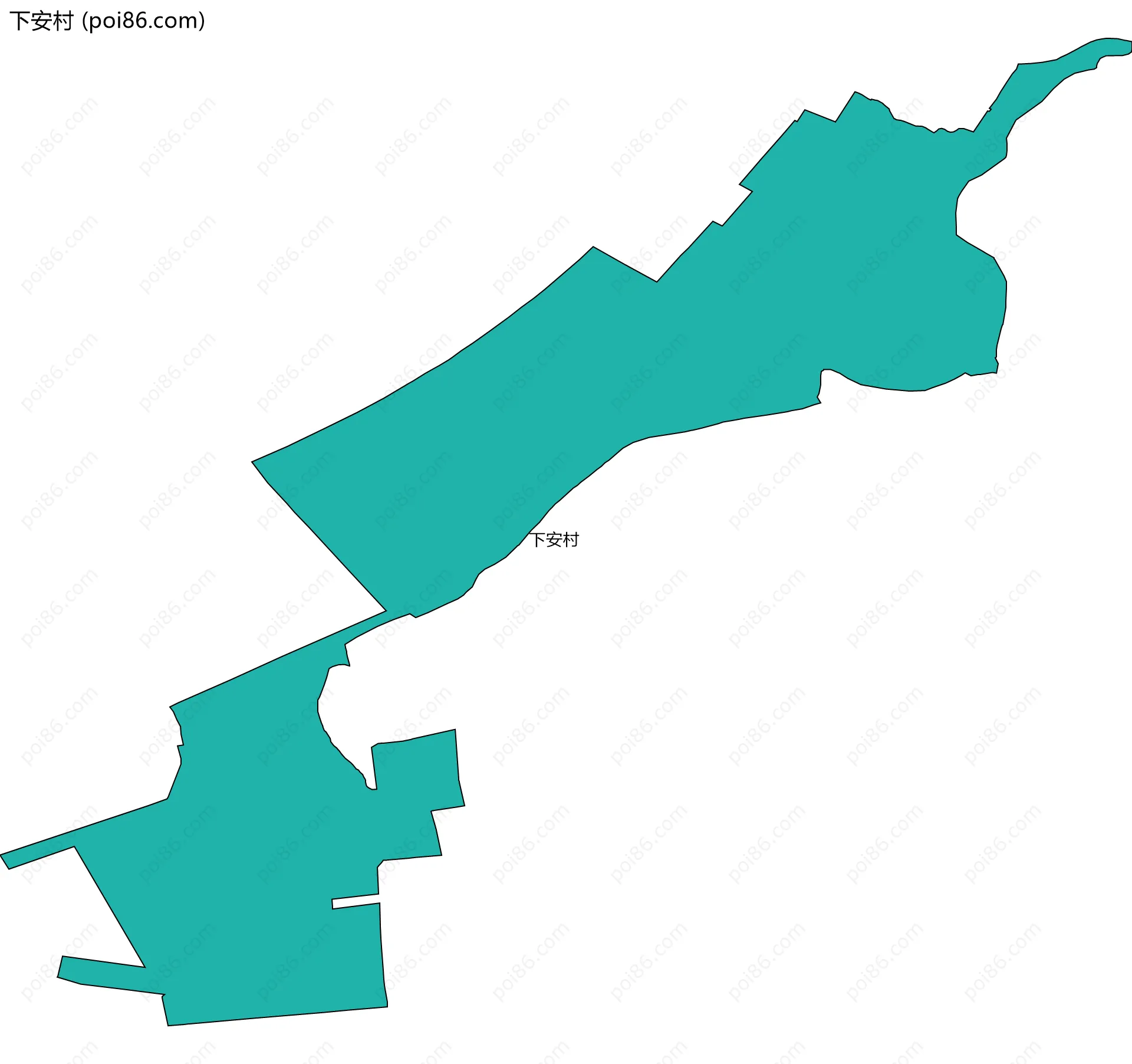 下安村边界地图