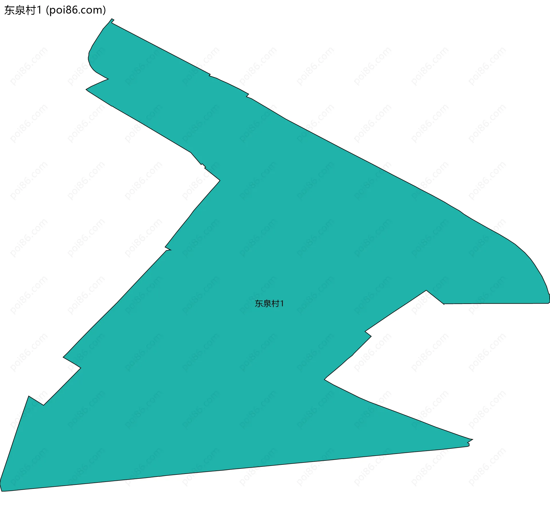 东泉村1边界地图