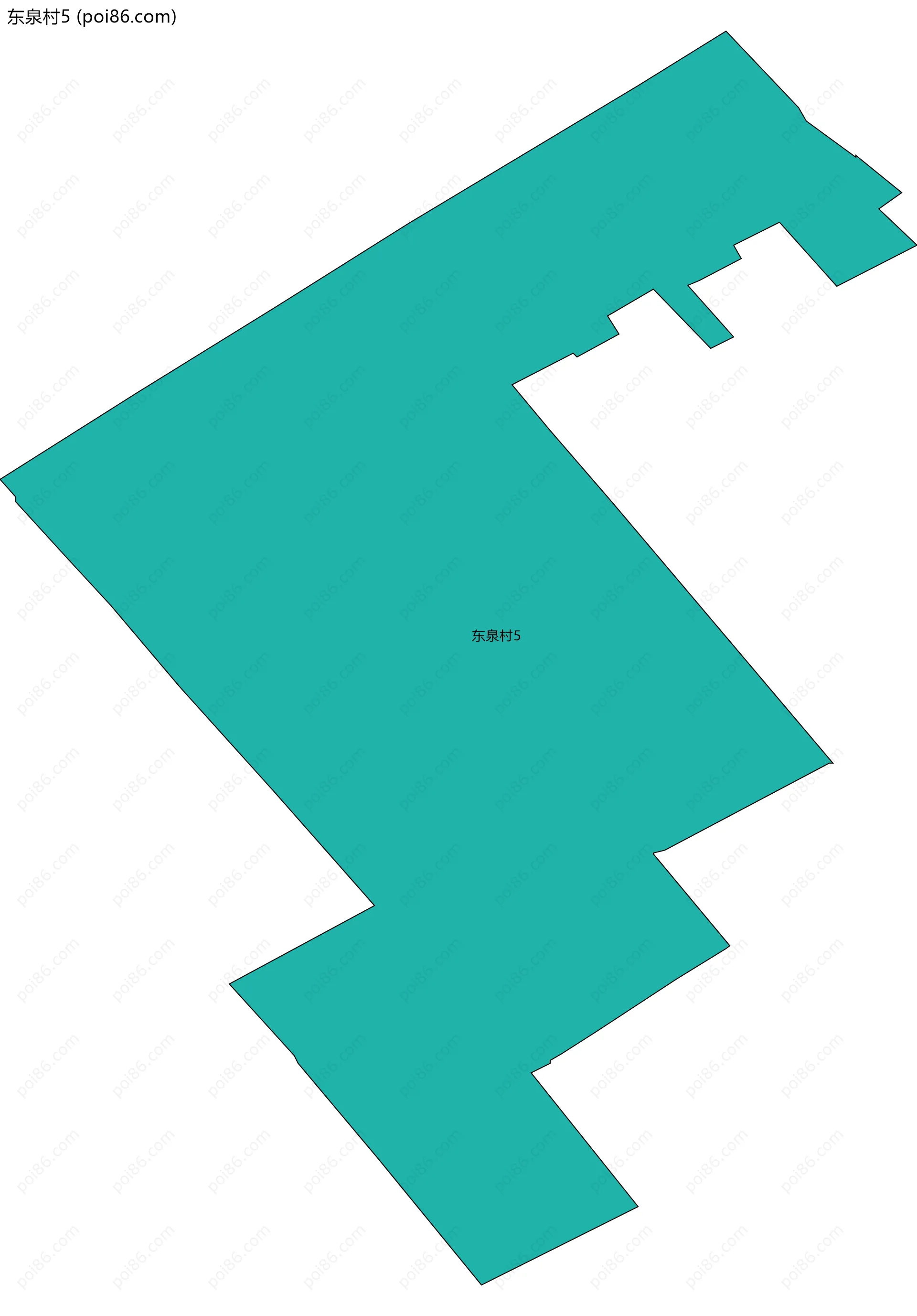东泉村5边界地图