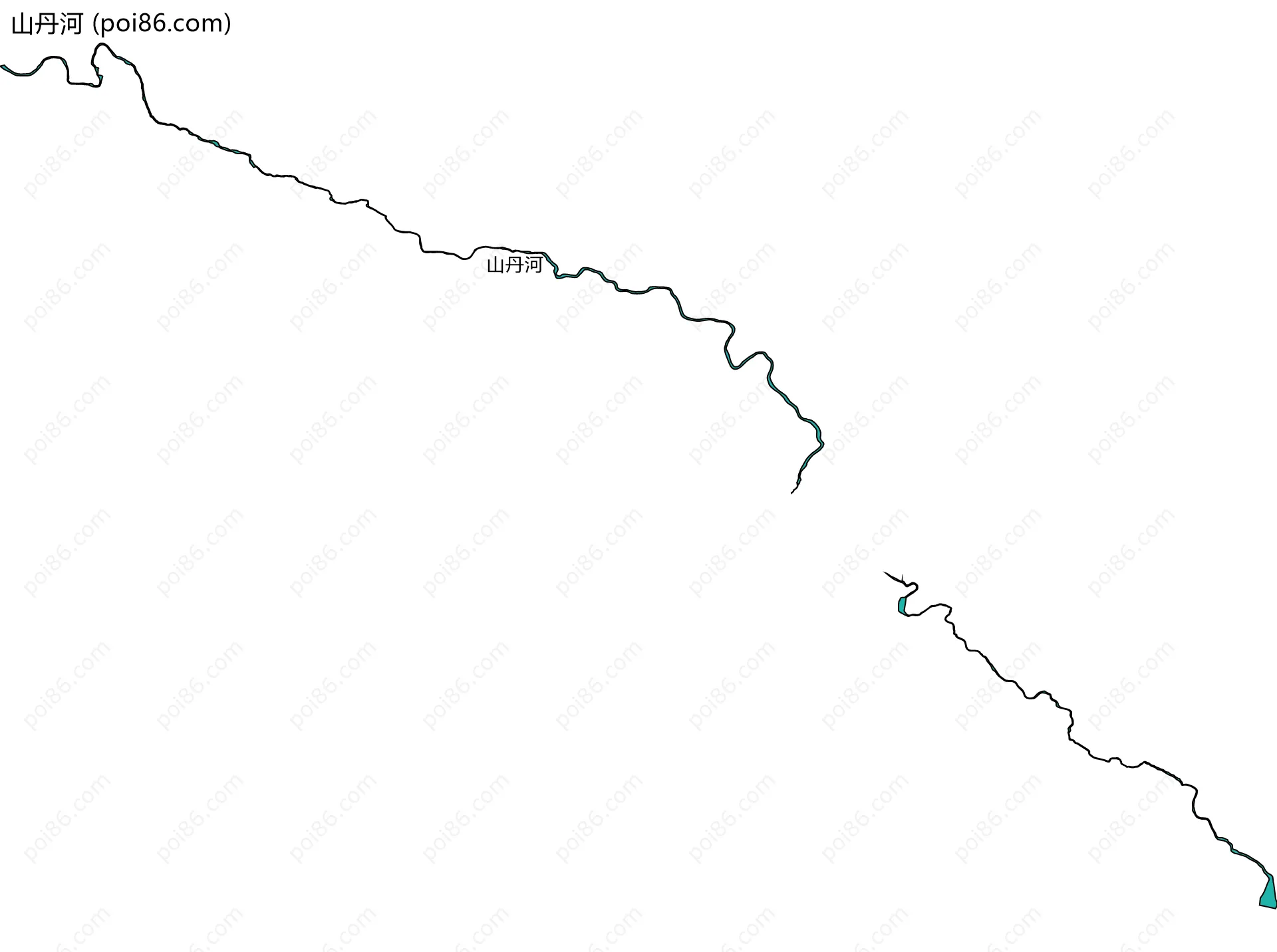 山丹河边界地图
